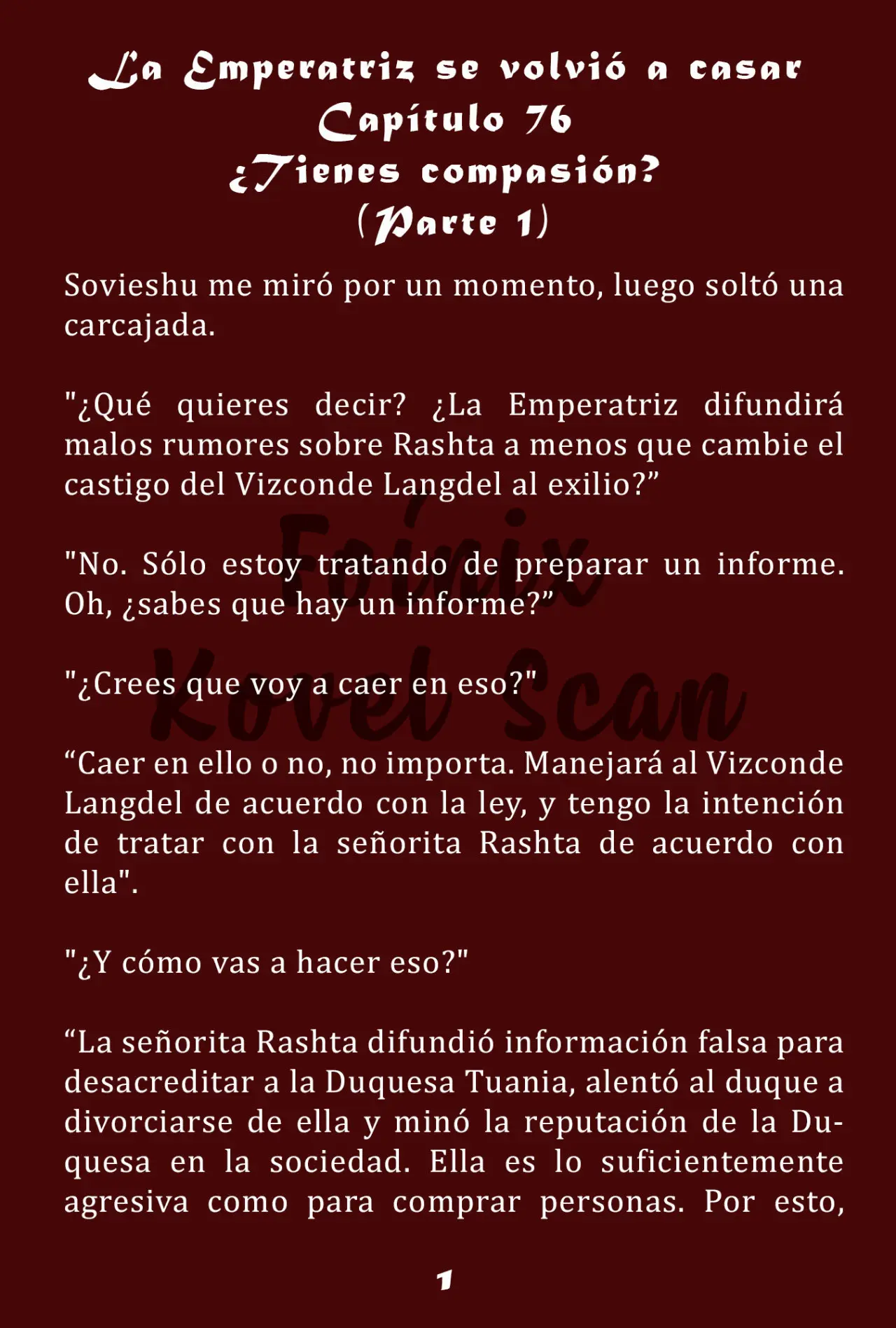 La Emperatriz se volvió a casar (Novela) - Capítulo 76 - Página 2 - LectorTMOo
