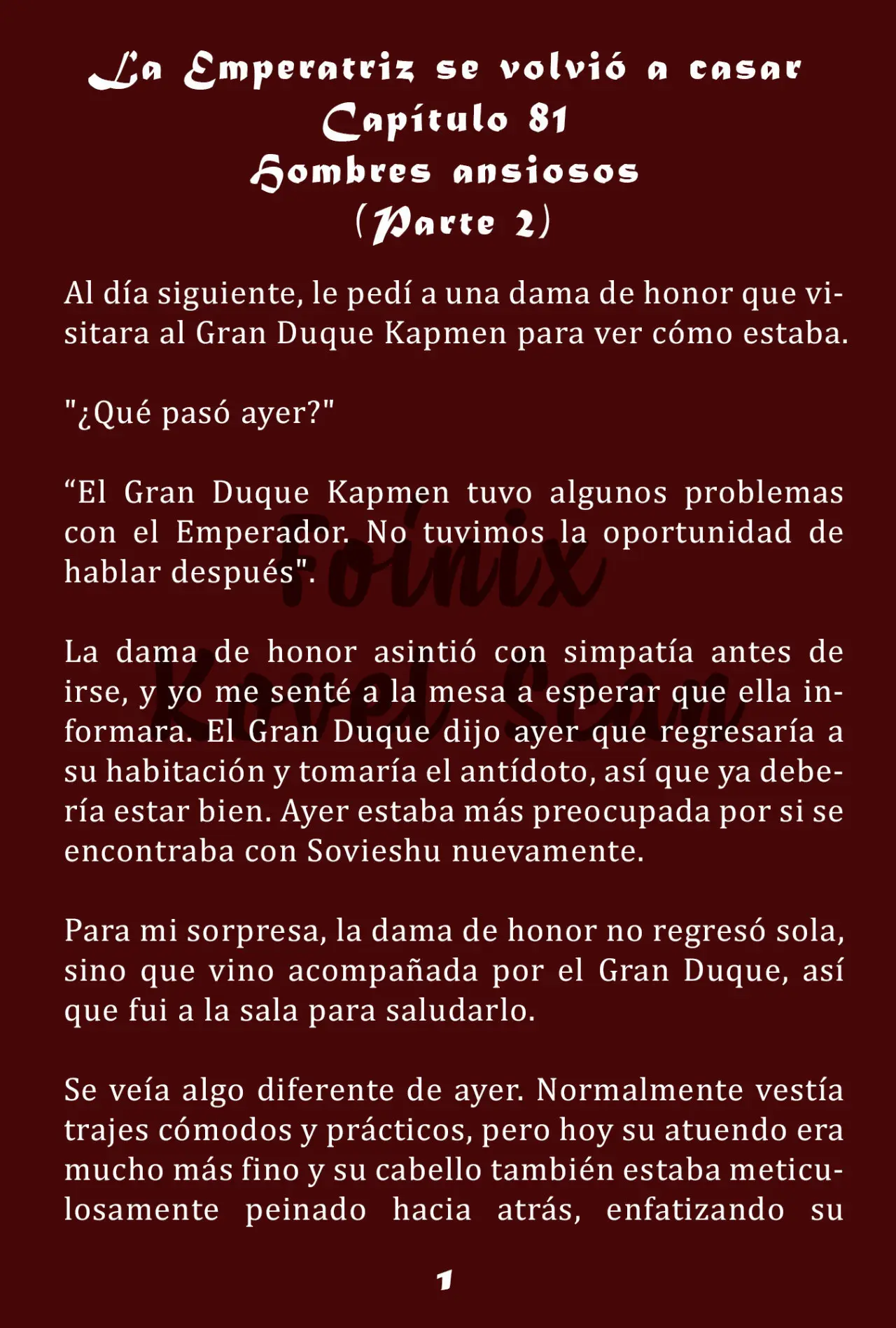La Emperatriz se volvió a casar (Novela) - Capítulo 81 - Página 2 - LectorTMOo