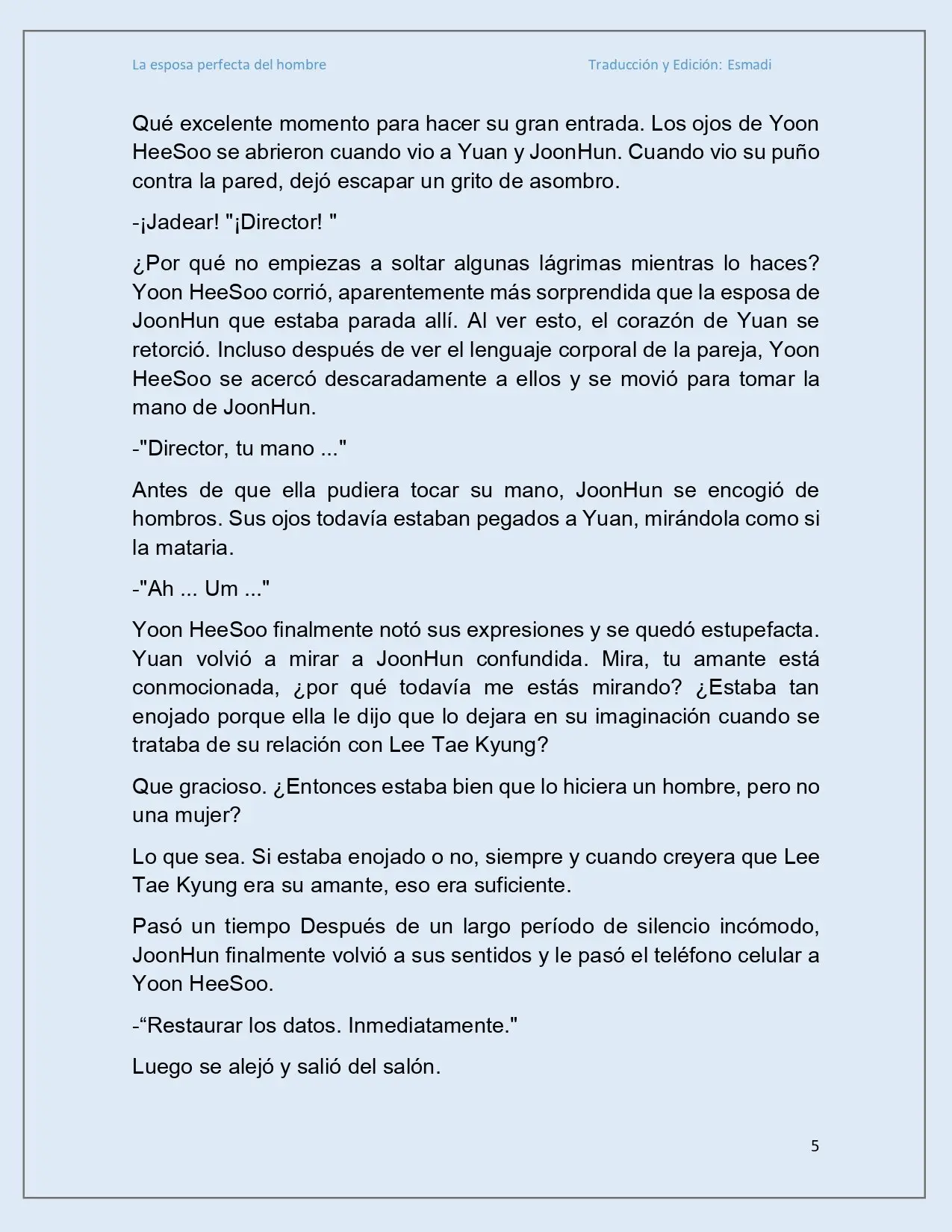 La esposa perfecta del hombre - Capítulo 12 - Página 5 - LectorTMOo