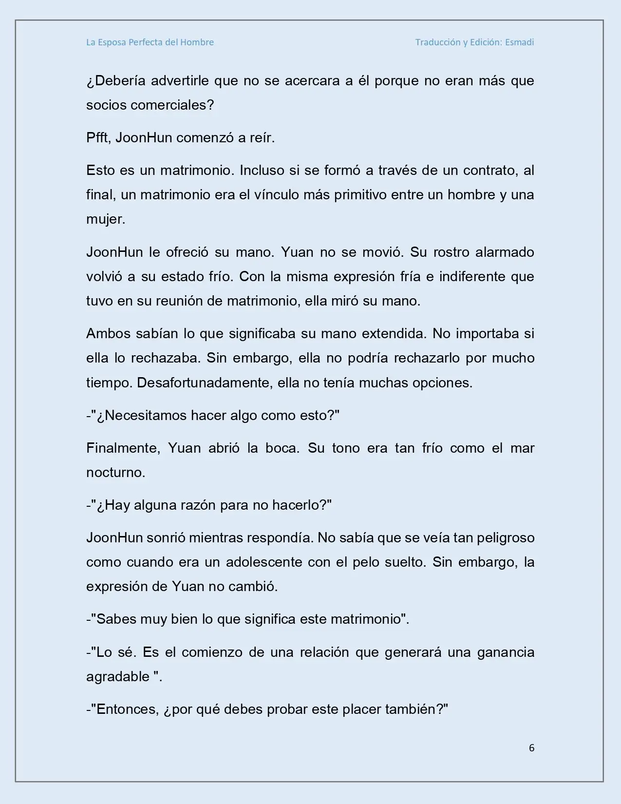 La esposa perfecta del hombre - Capítulo 3 - Página 6 - LectorTMOo