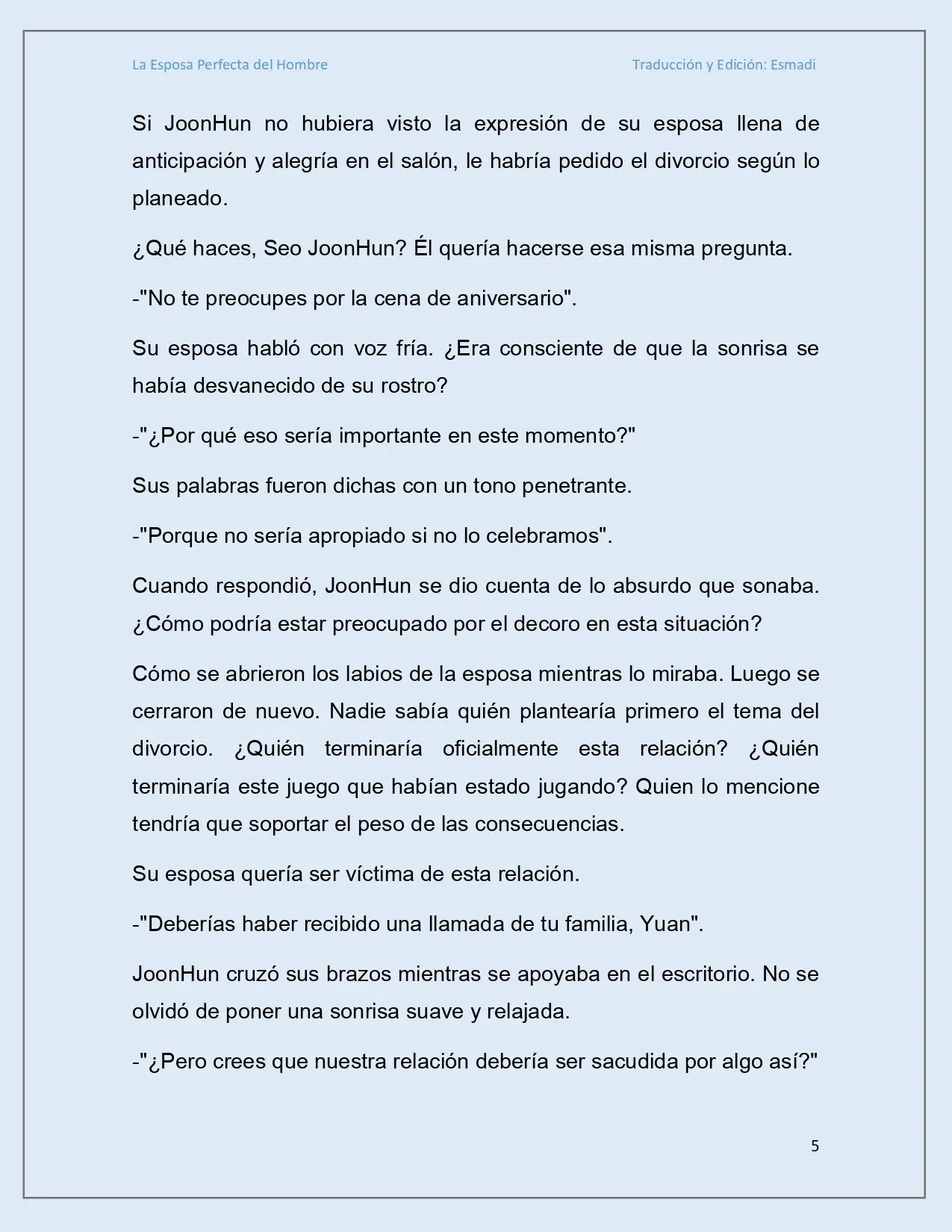 La esposa perfecta del hombre - Capítulo 5 - Página 5 - LectorTMOo