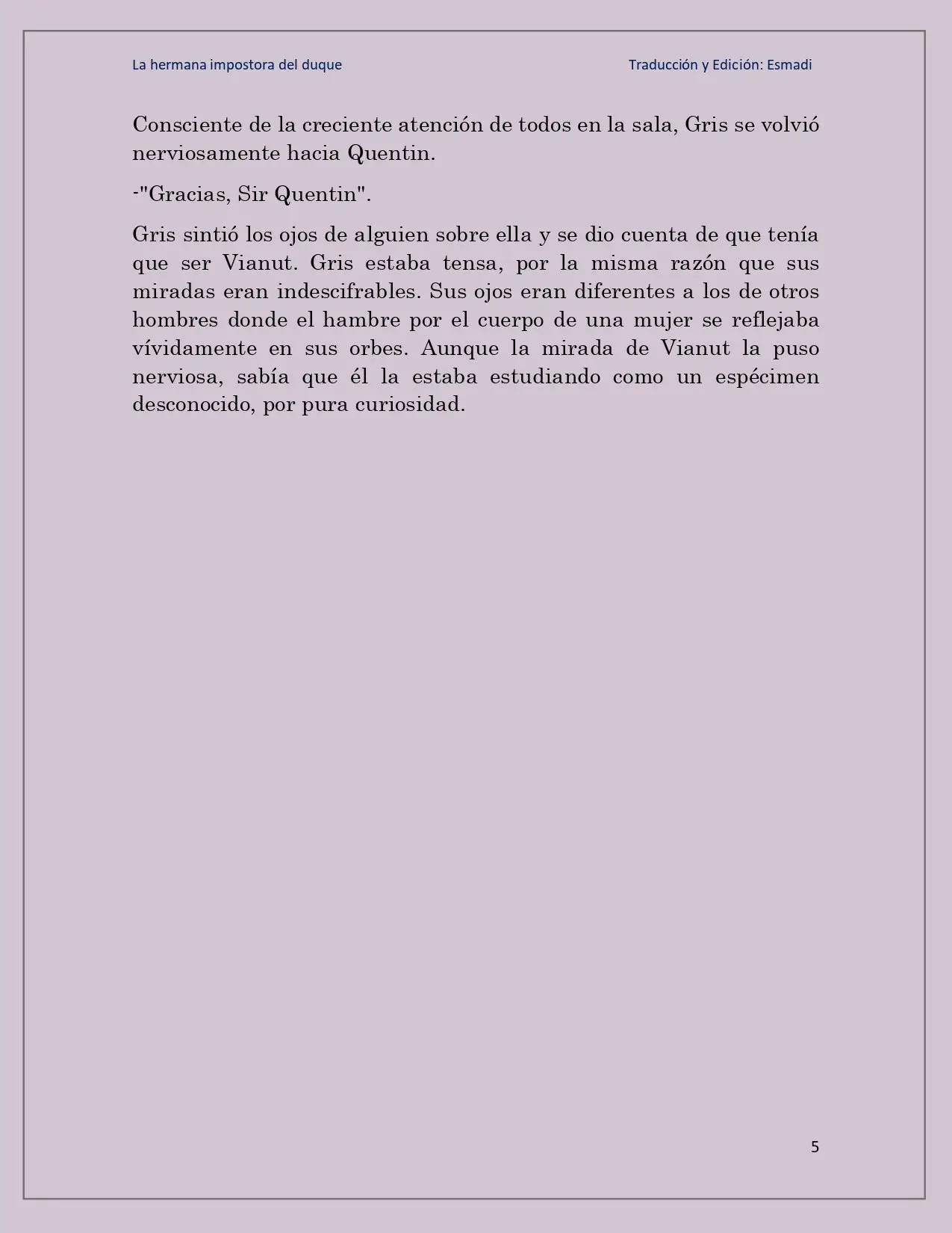 La hermana impostora del Duque - Capítulo 17 - Página 5 - LectorTMOo