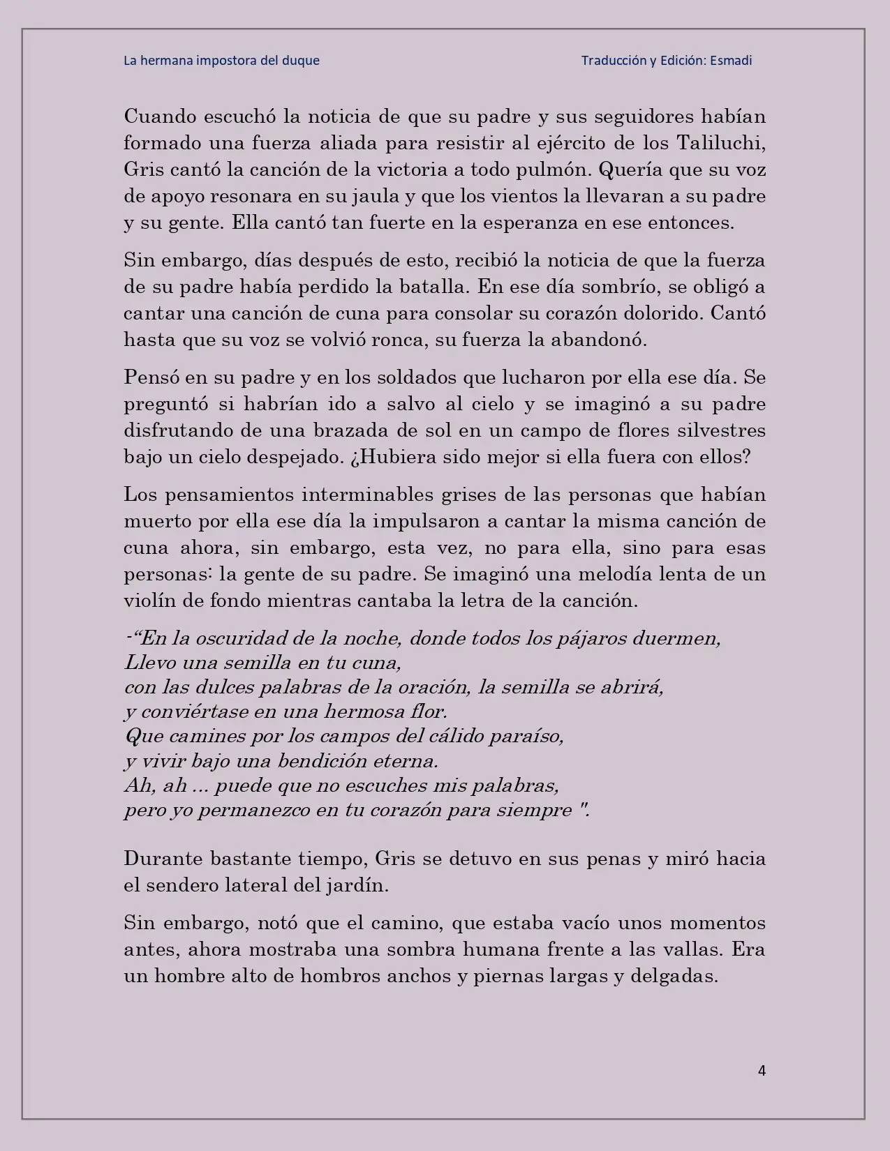 La hermana impostora del Duque - Capítulo 20 - Página 4 - LectorTMOo