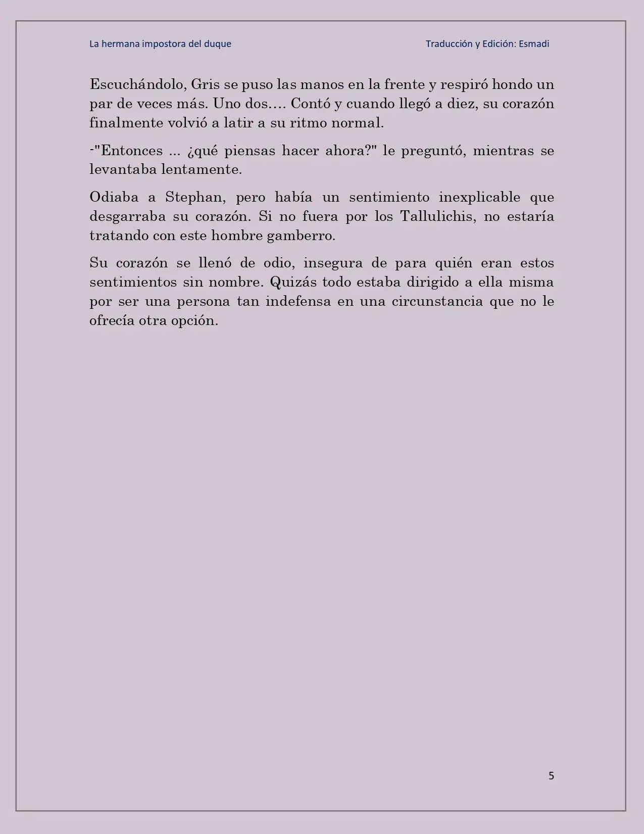 La hermana impostora del Duque - Capítulo 23 - Página 5 - LectorTMOo