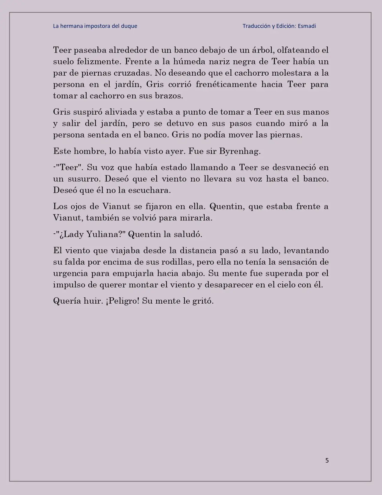 La hermana impostora del Duque - Capítulo 24 - Página 5 - LectorTMOo