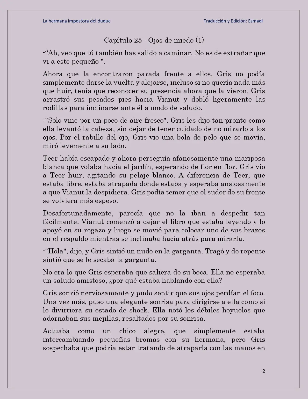 La hermana impostora del Duque - Capítulo 25 - Página 2 - LectorTMOo