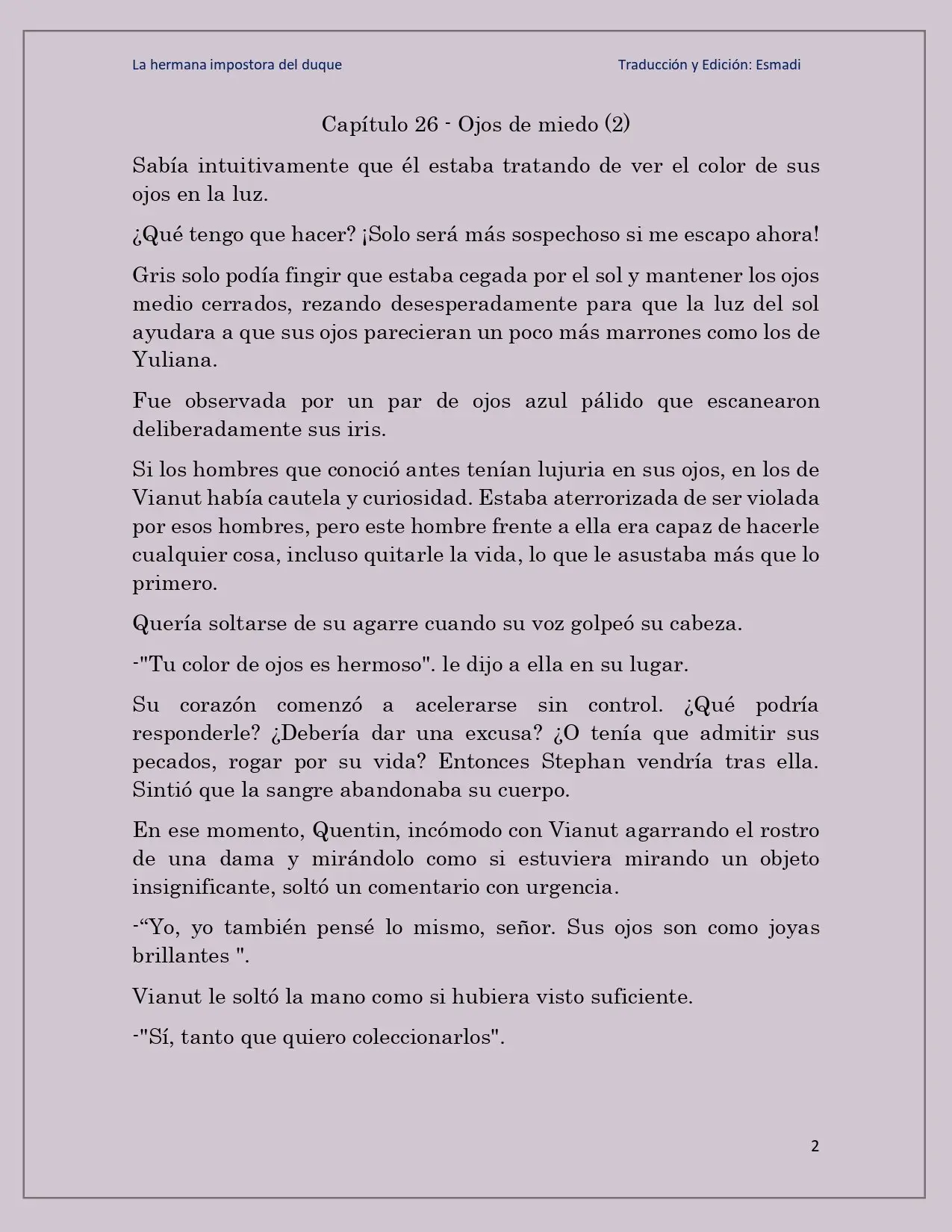 La hermana impostora del Duque - Capítulo 26 - Página 2 - LectorTMOo