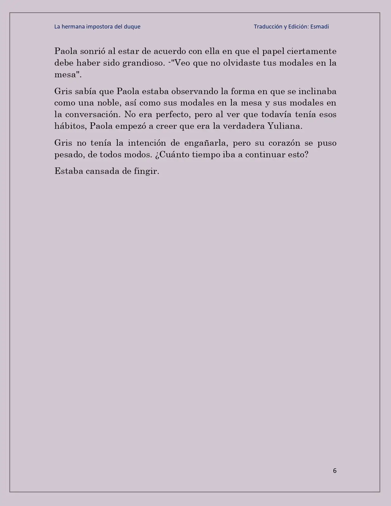 La hermana impostora del Duque - Capítulo 26 - Página 6 - LectorTMOo