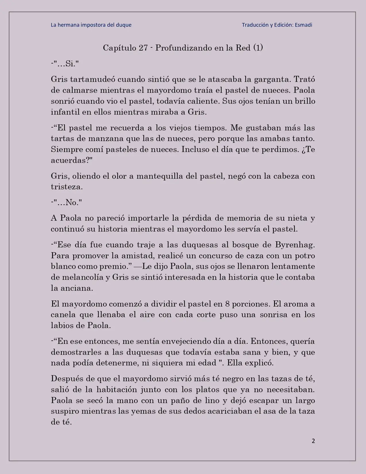 La hermana impostora del Duque - Capítulo 27 - Página 2 - LectorTMOo