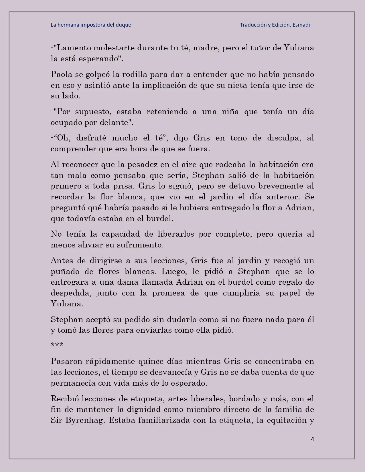 La hermana impostora del Duque - Capítulo 28 - Página 4 - LectorTMOo