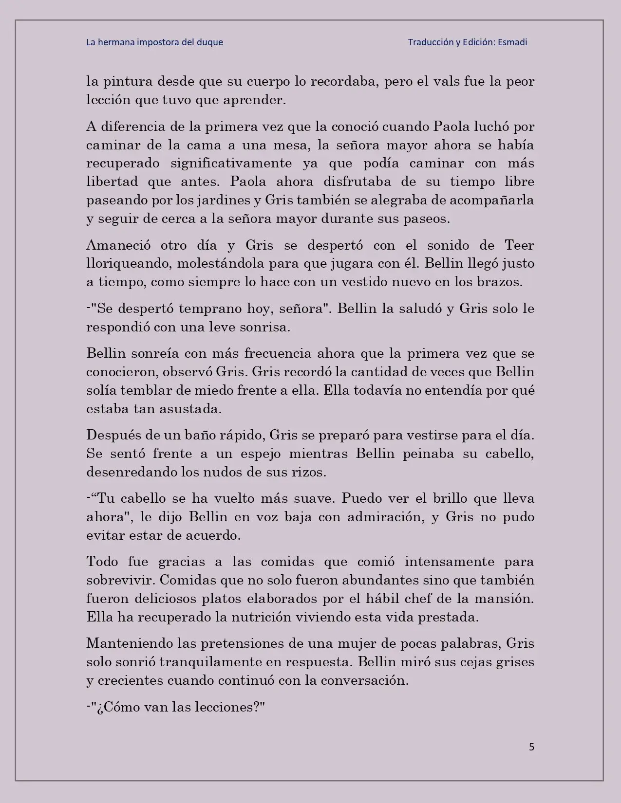 La hermana impostora del Duque - Capítulo 28 - Página 5 - LectorTMOo