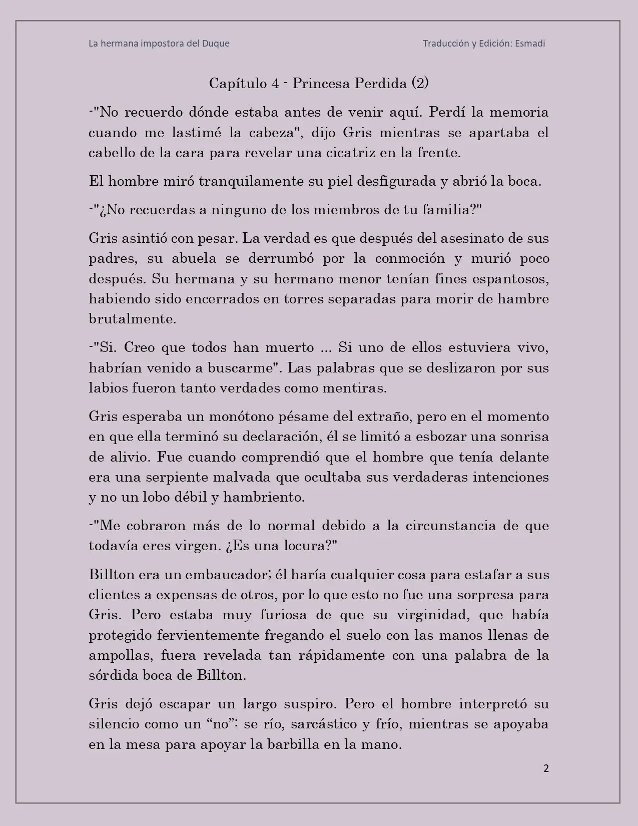 La hermana impostora del Duque - Capítulo 4 - Página 2 - LectorTMOo