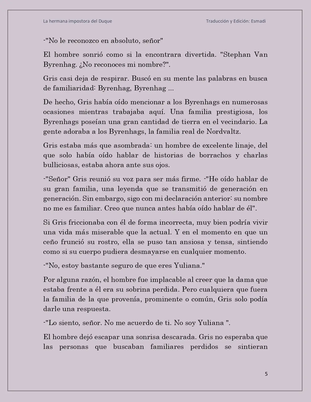 La hermana impostora del Duque - Capítulo 4 - Página 5 - LectorTMOo