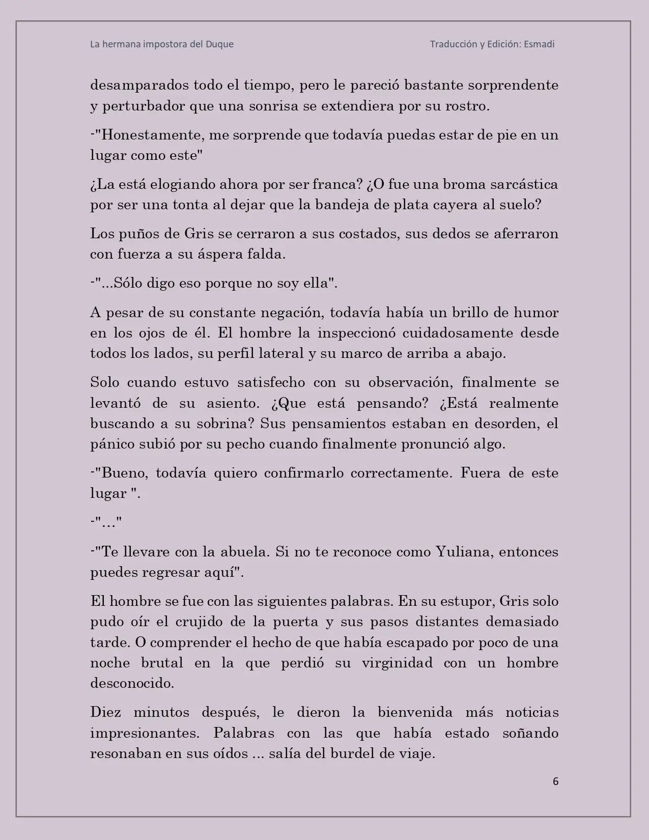 La hermana impostora del Duque - Capítulo 4 - Página 6 - LectorTMOo