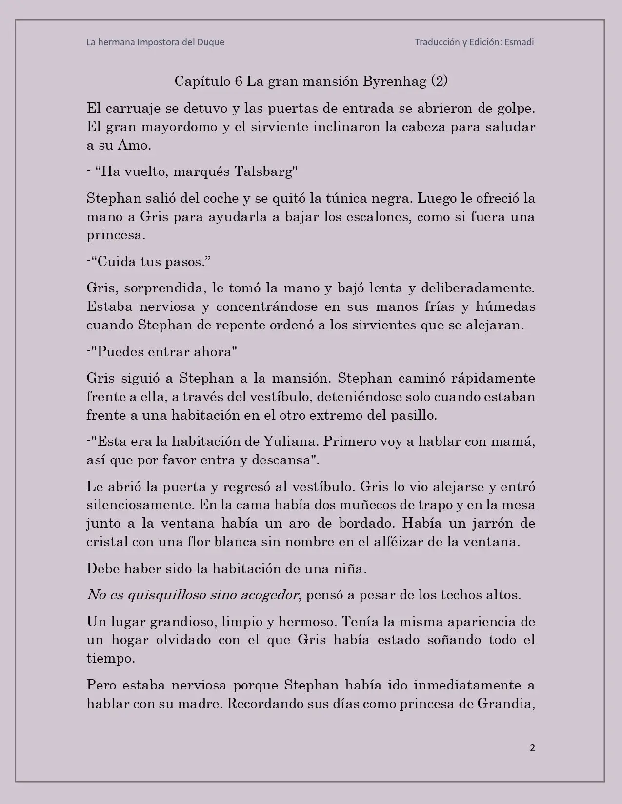 La hermana impostora del Duque - Capítulo 6 - Página 2 - LectorTMOo