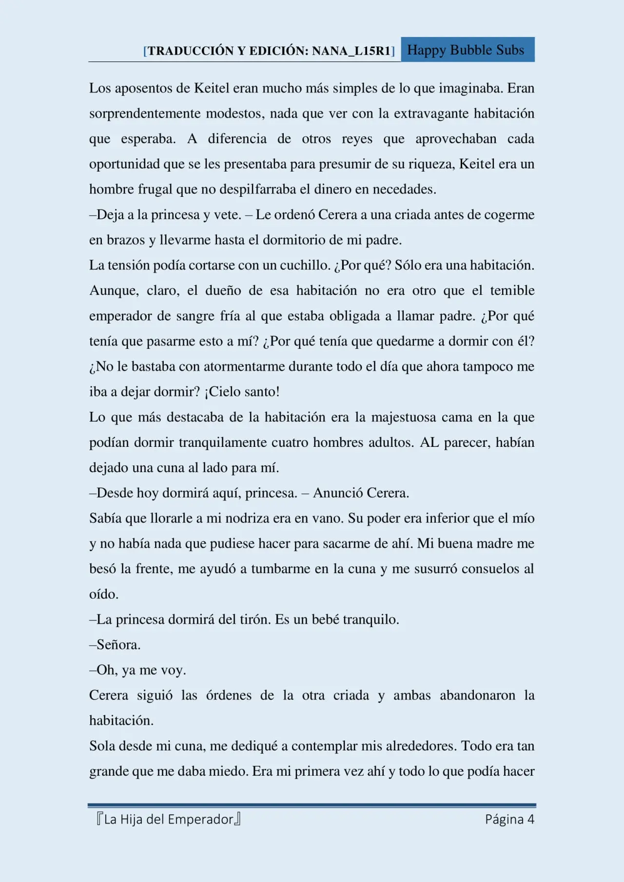 La hija del Emperador (Novela) (2015) - Capítulo 13 - Página 4 - LectorTMOo