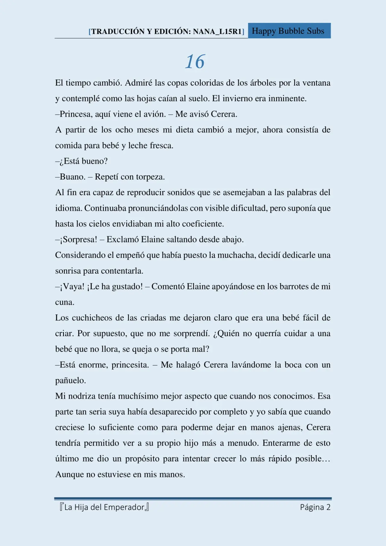 La hija del Emperador (Novela) (2015) - Capítulo 16 - Página 2 - LectorTMOo