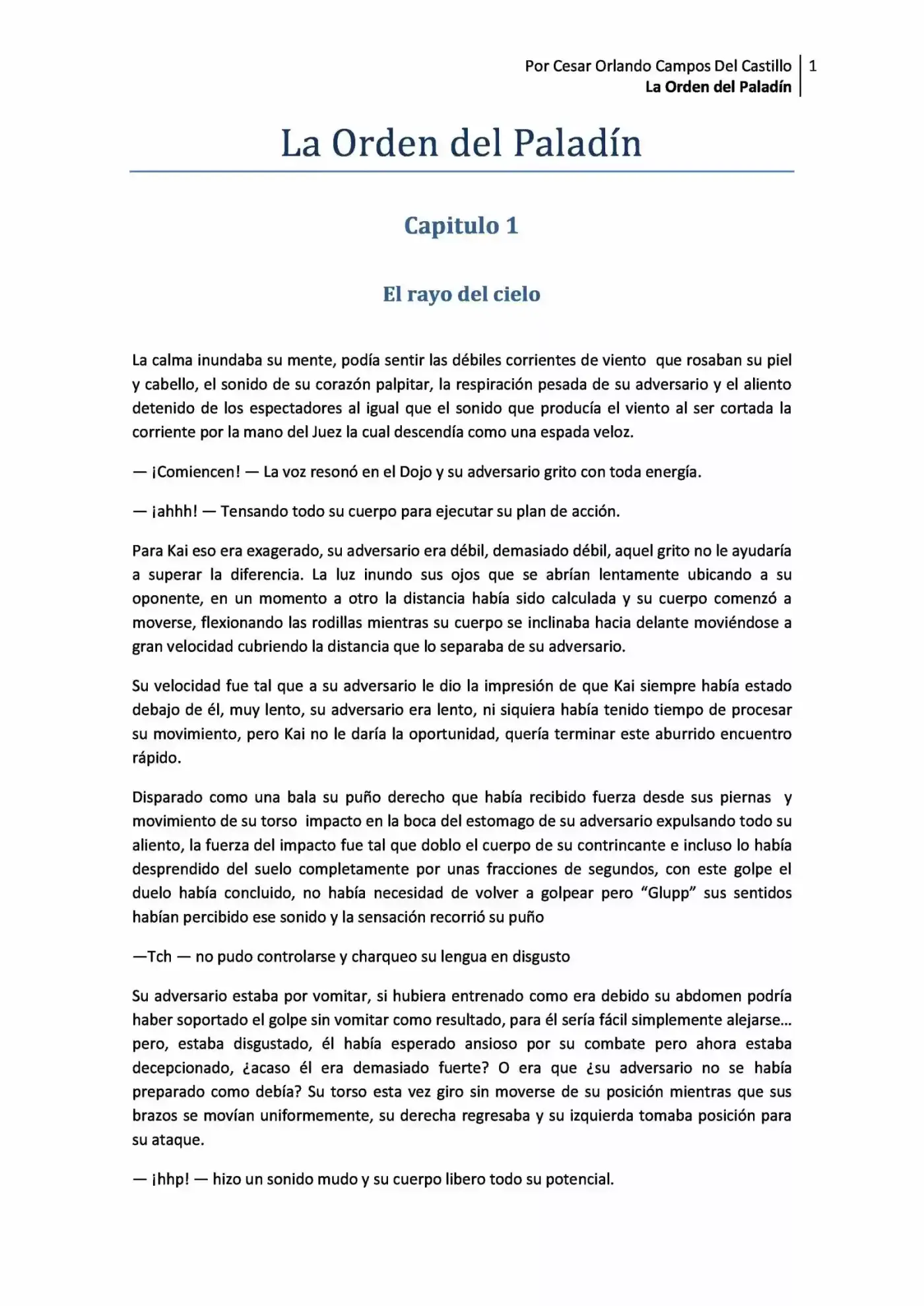 La Orden Del Paladin (2017) - Capítulo 1.1 - Página 1 - LectorTMOo