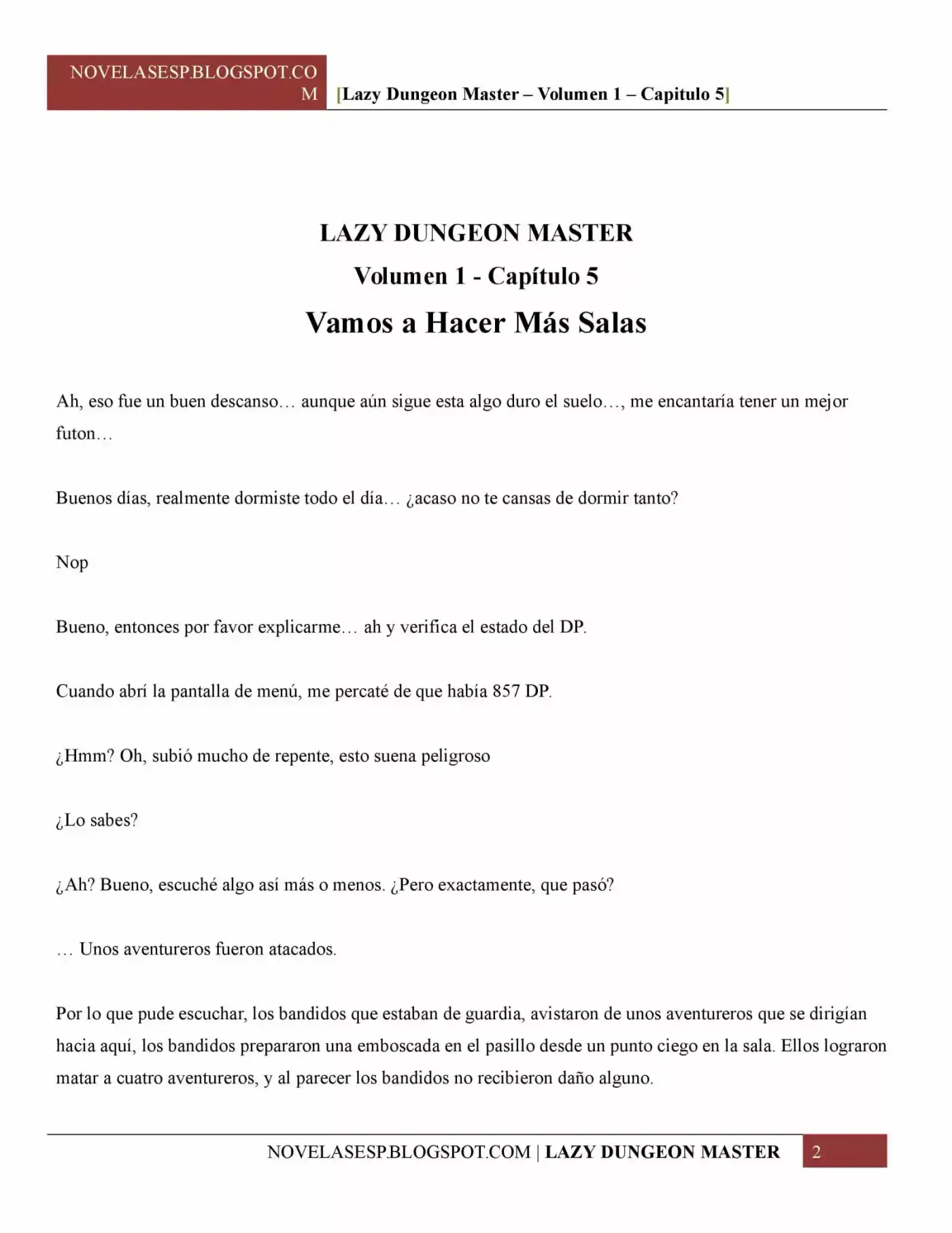 Lazy Dungeon Master (Novela) (2017) - Capítulo 5 - Página 2 - LectorTMOo