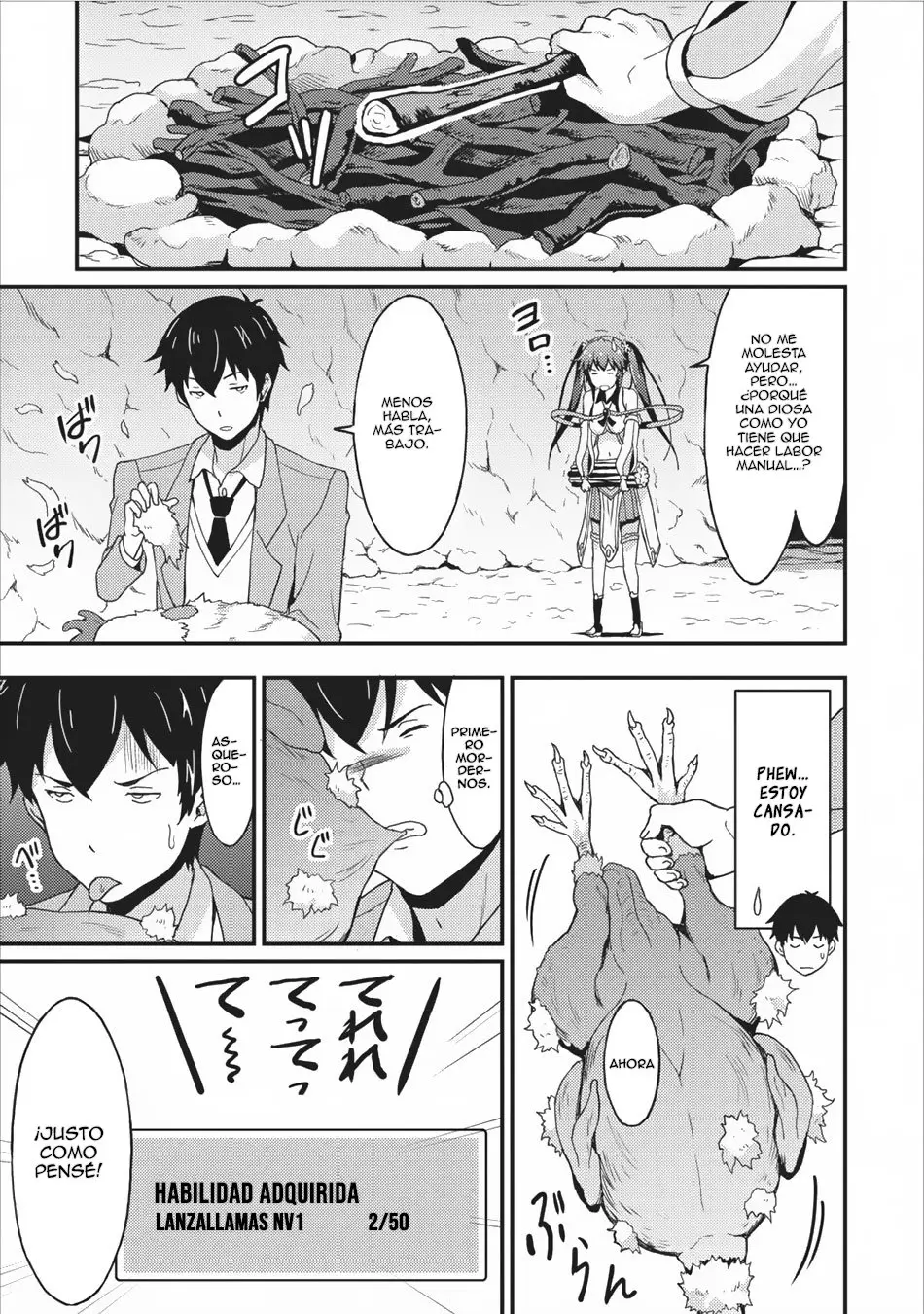 LEVEL UP JUST BY EATING! ~I’M PEERLESS IN ANOTHER WORLD WITH A USELESS GODDESS~ (2018) - Capítulo 2 - Página 13 - LectorTMOo
