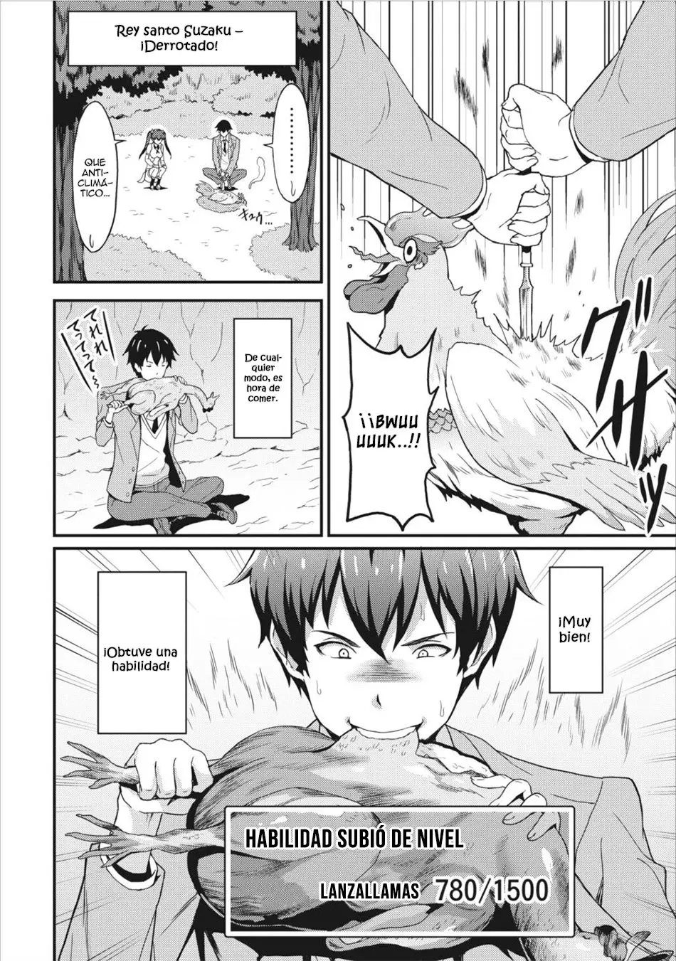 LEVEL UP JUST BY EATING! ~I’M PEERLESS IN ANOTHER WORLD WITH A USELESS GODDESS~ (2018) - Capítulo 2 - Página 22 - LectorTMOo