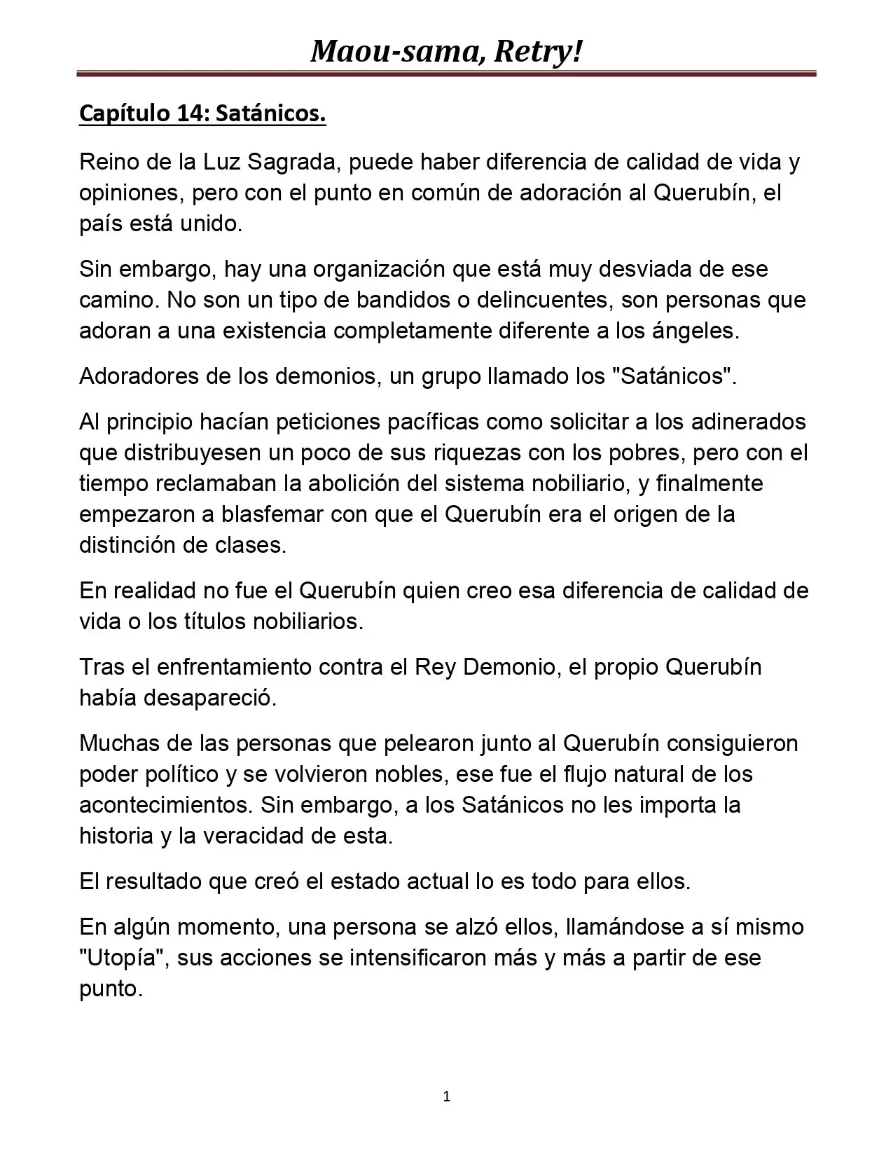 Maou-sama, Retry! (2016) - Capítulo 14 - Página 1 - LectorTMOo