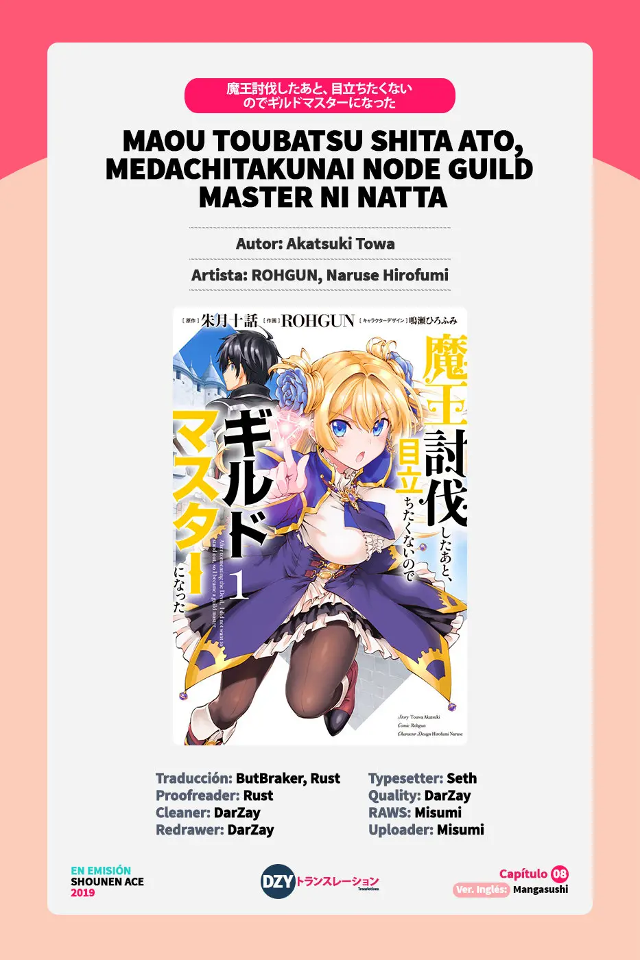 Maou Toubatsu Shita Ato, Medachitakunai node Guild Master ni Natta (2019) - Capítulo 8 - Página 1 - LectorTMOo