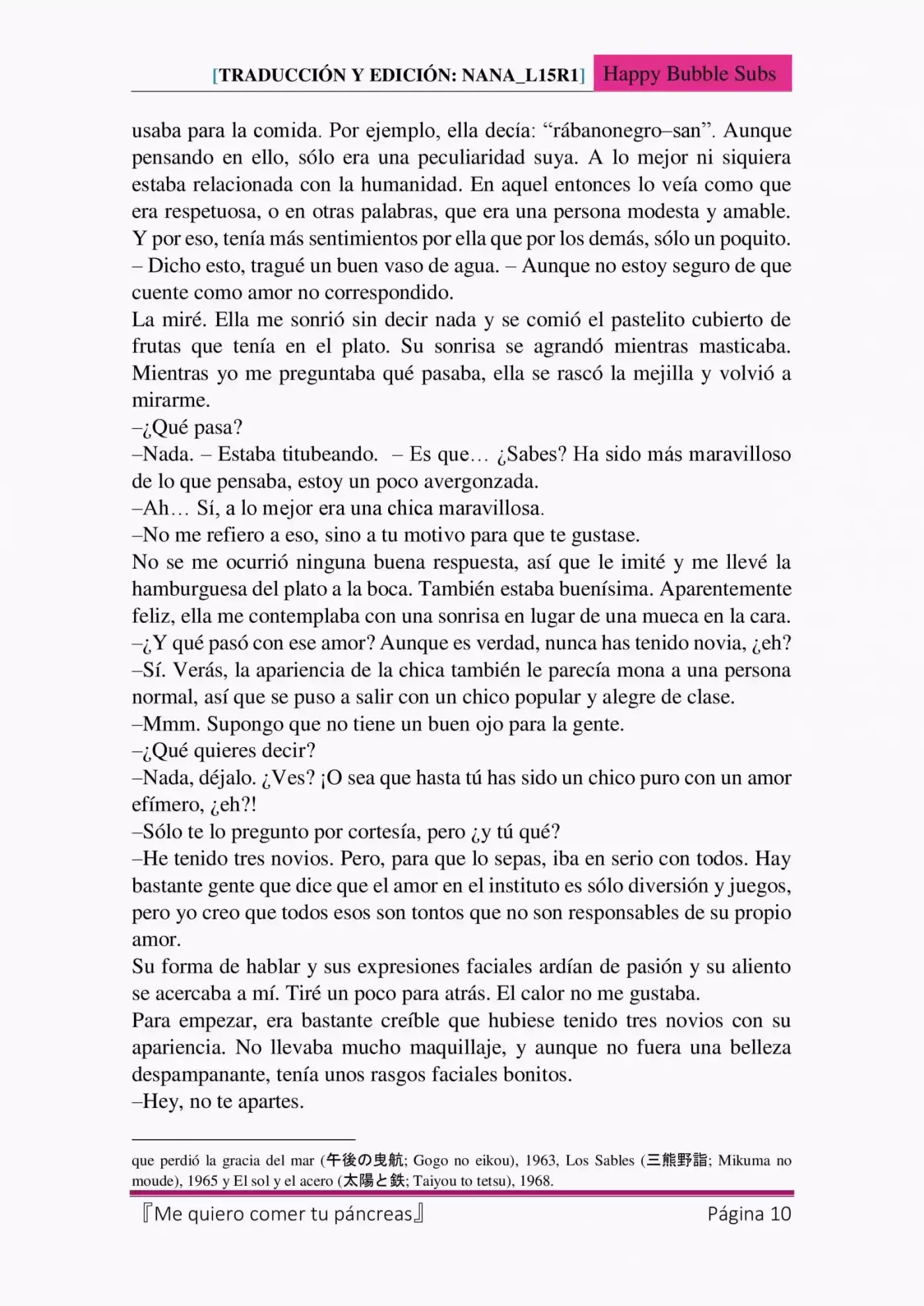 Me quiero comer tu páncreas (2015) - Capítulo 3 - Página 10 - LectorTMOo