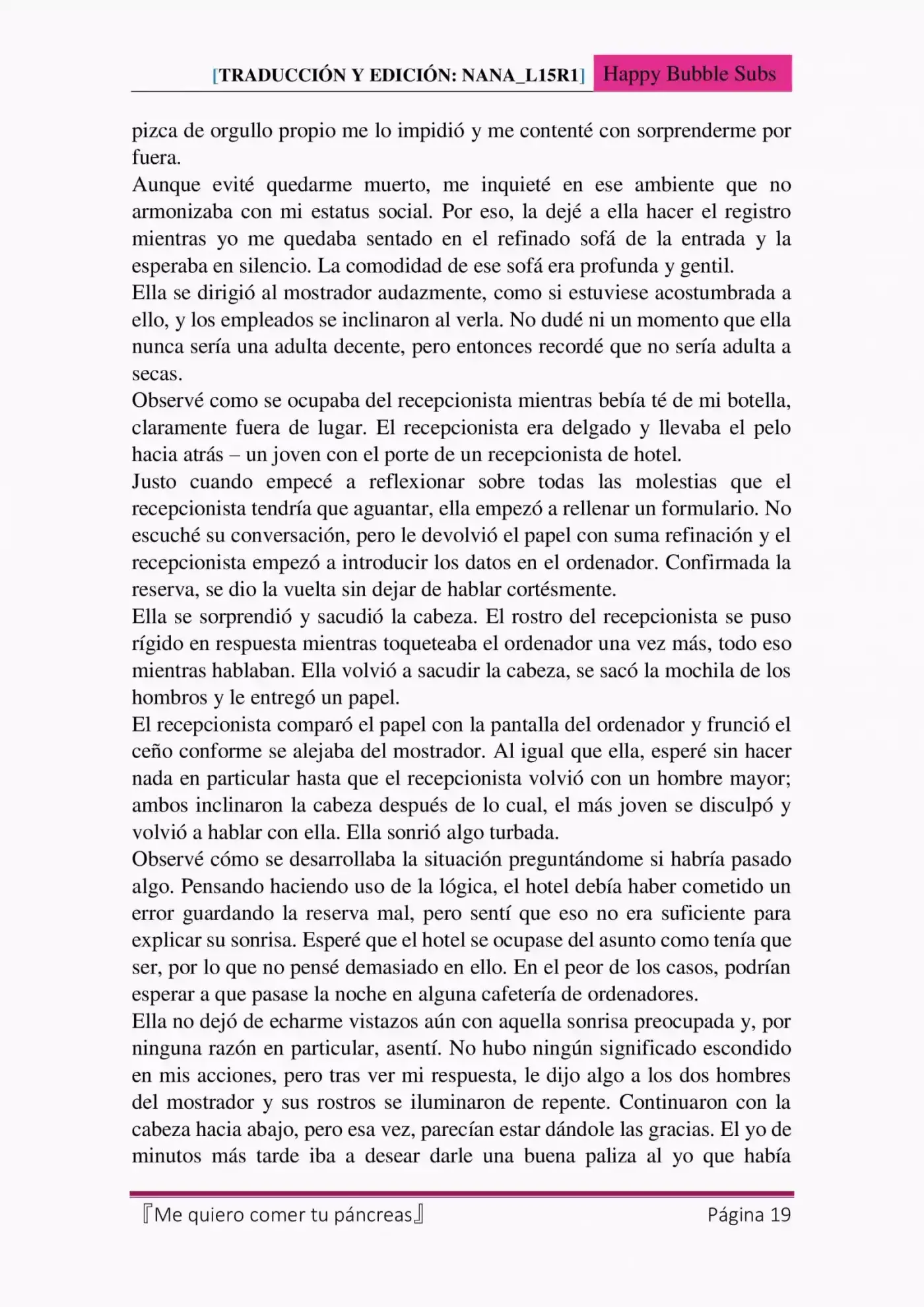 Me quiero comer tu páncreas (2015) - Capítulo 4 - Página 19 - LectorTMOo