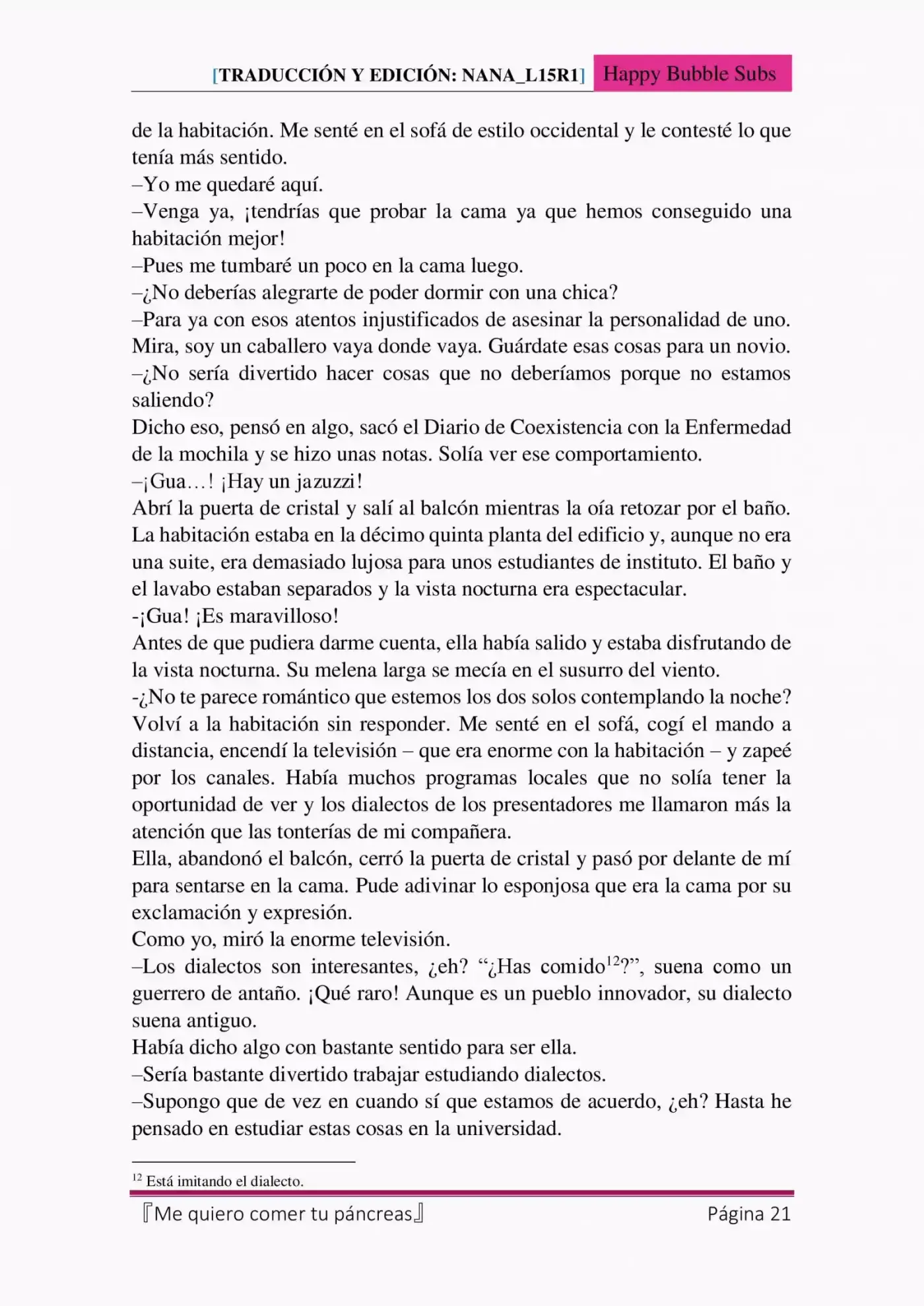 Me quiero comer tu páncreas (2015) - Capítulo 4 - Página 21 - LectorTMOo