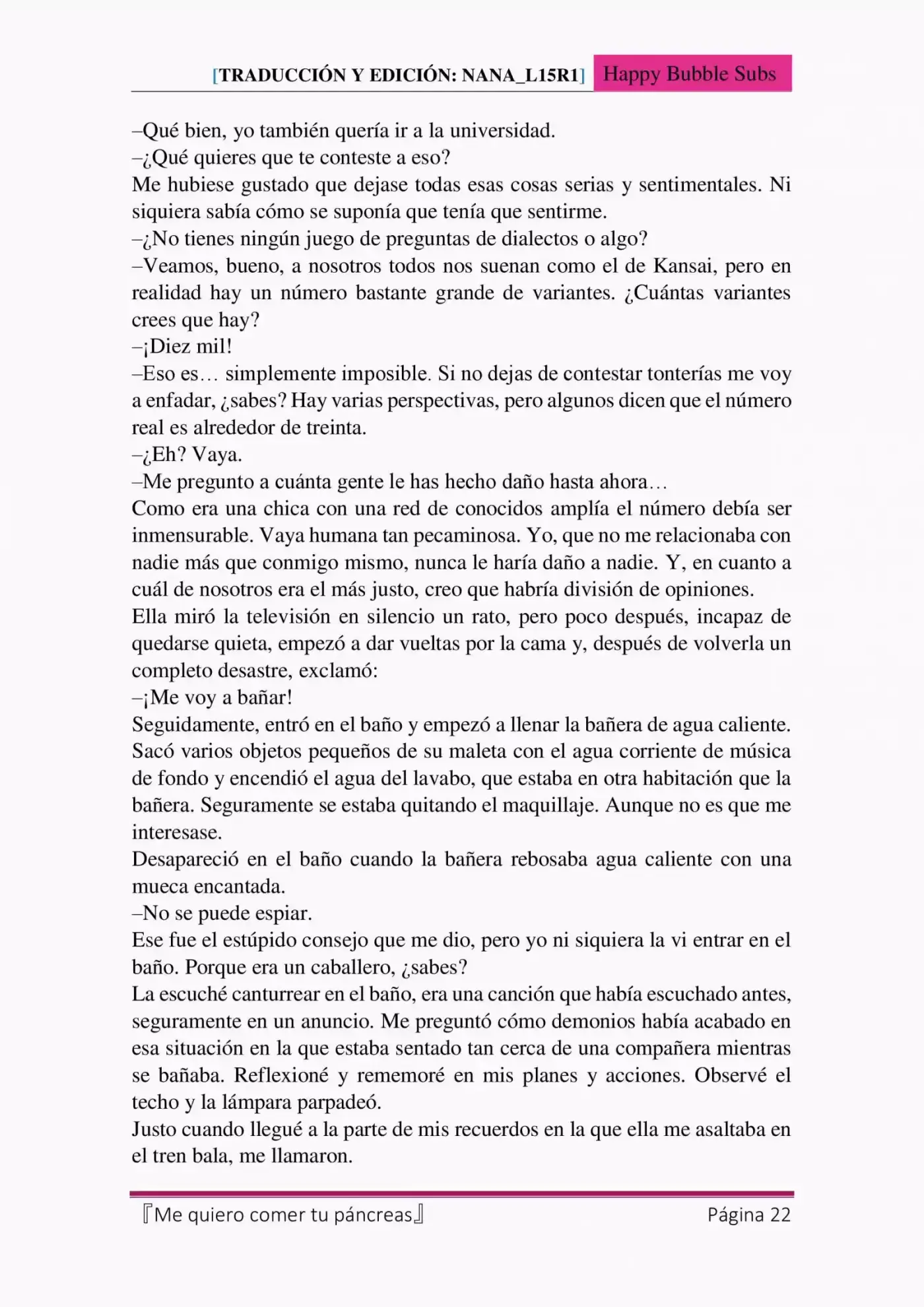 Me quiero comer tu páncreas (2015) - Capítulo 4 - Página 22 - LectorTMOo