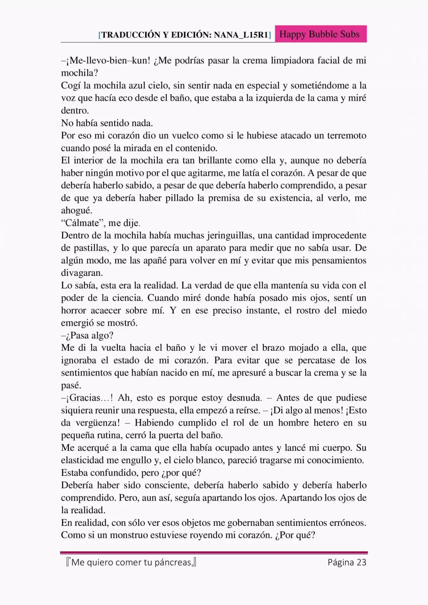 Me quiero comer tu páncreas (2015) - Capítulo 4 - Página 23 - LectorTMOo