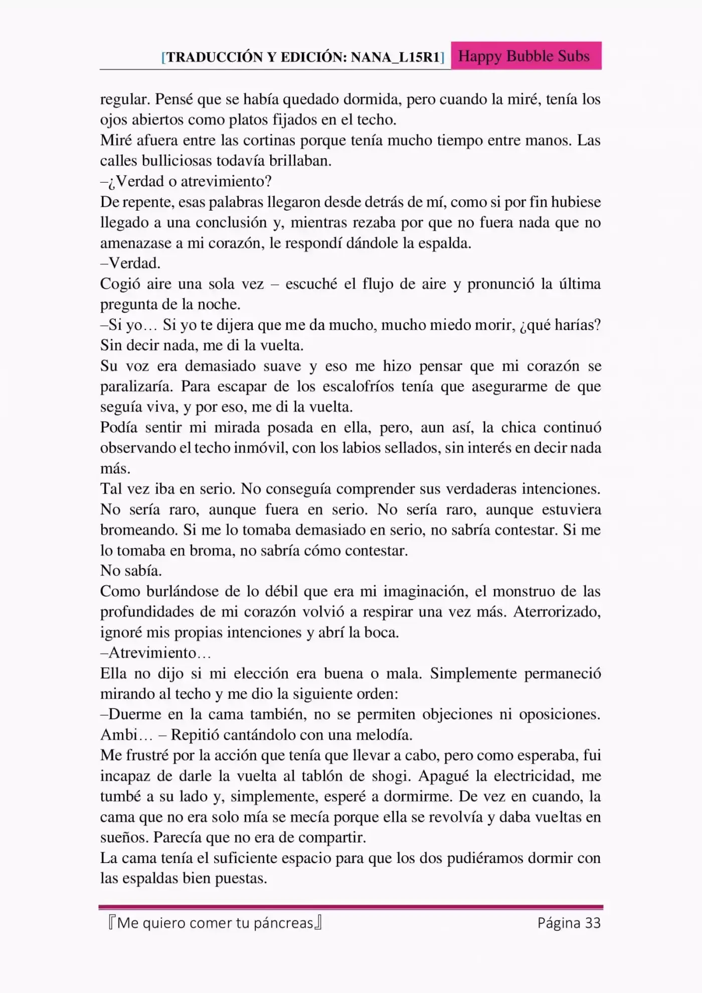 Me quiero comer tu páncreas (2015) - Capítulo 4 - Página 33 - LectorTMOo