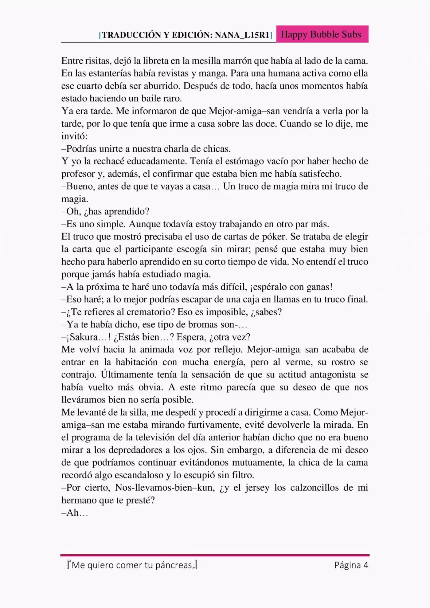 Me quiero comer tu páncreas (2015) - Capítulo 6 - Página 4 - LectorTMOo