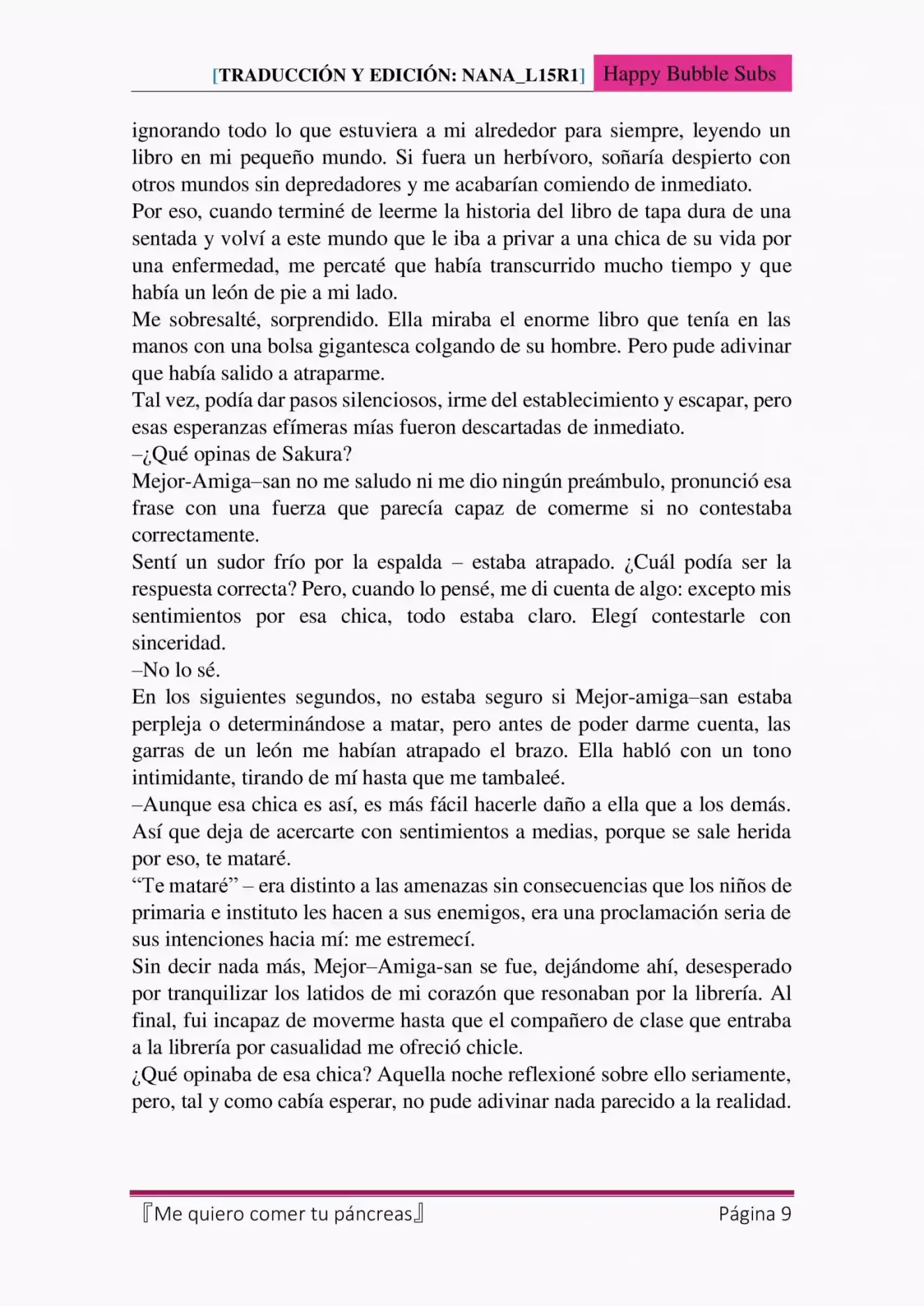 Me quiero comer tu páncreas (2015) - Capítulo 6 - Página 9 - LectorTMOo