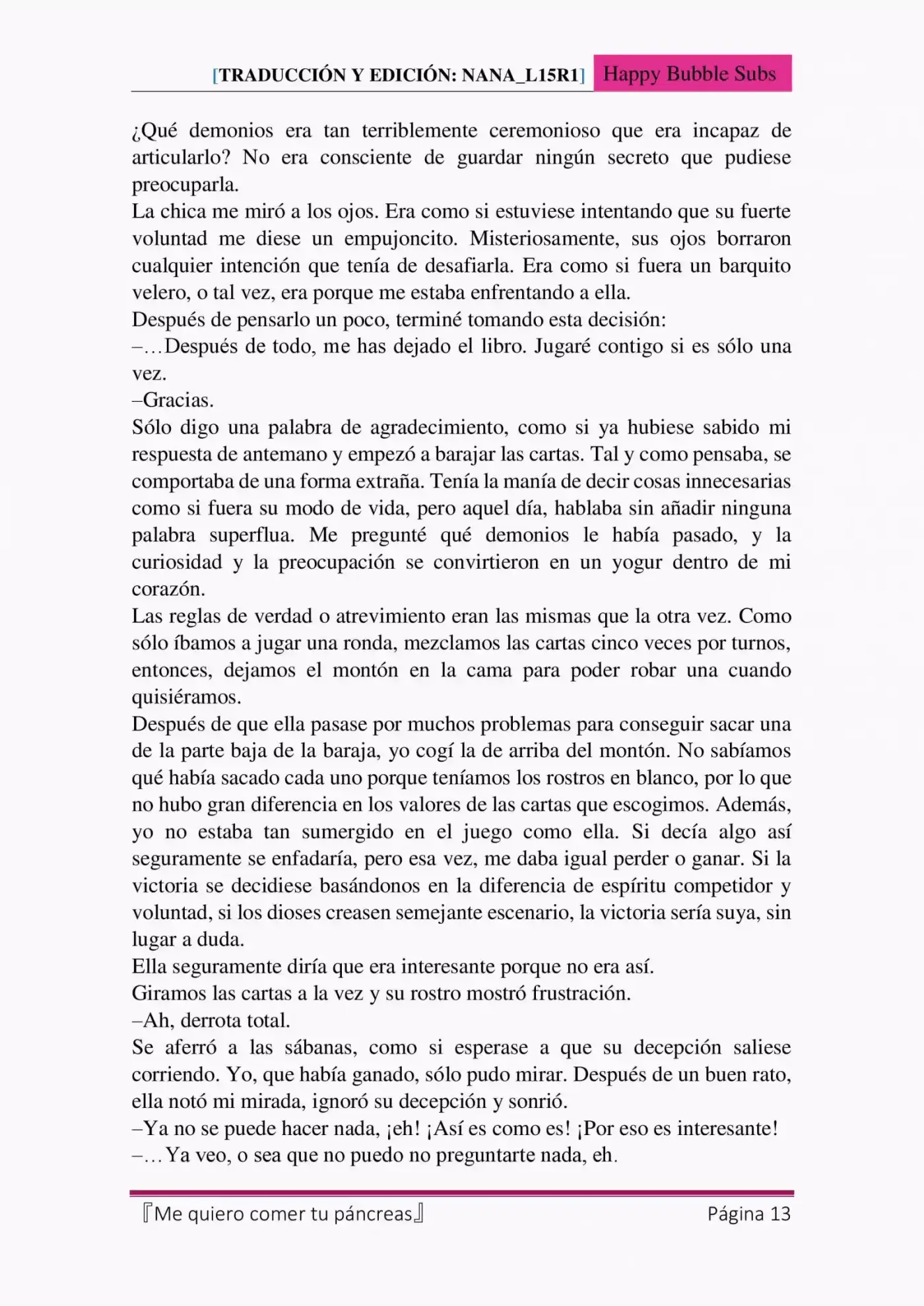 Me quiero comer tu páncreas (2015) - Capítulo 6 - Página 13 - LectorTMOo