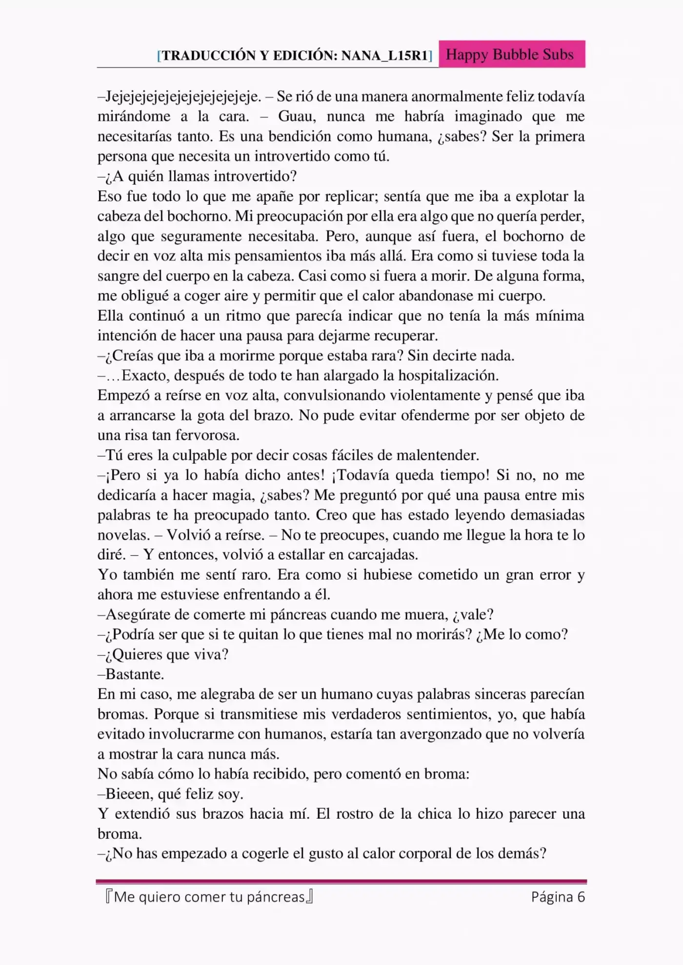 Me quiero comer tu páncreas (2015) - Capítulo 7 - Página 6 - LectorTMOo