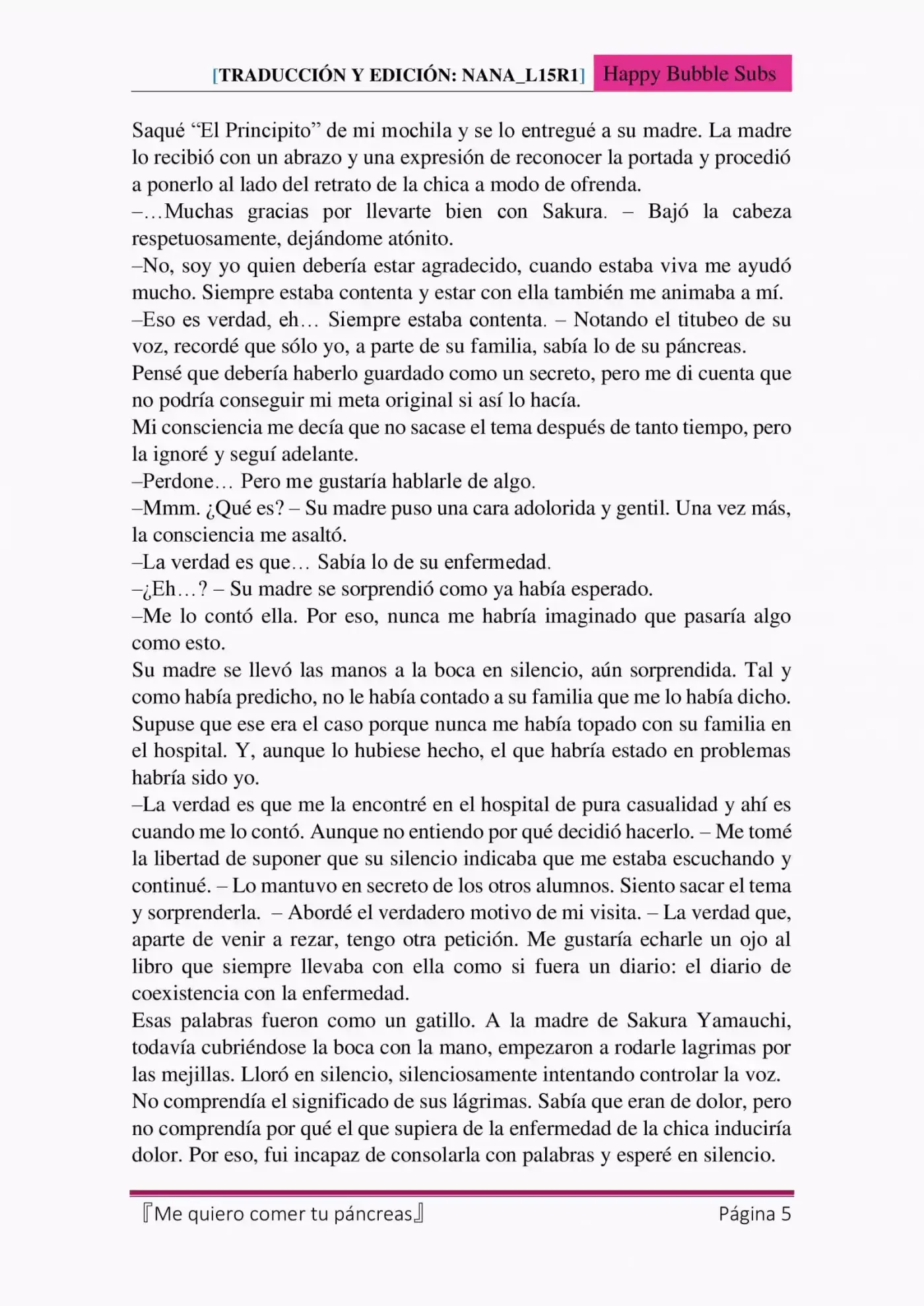 Me quiero comer tu páncreas (2015) - Capítulo 8 - Página 5 - LectorTMOo