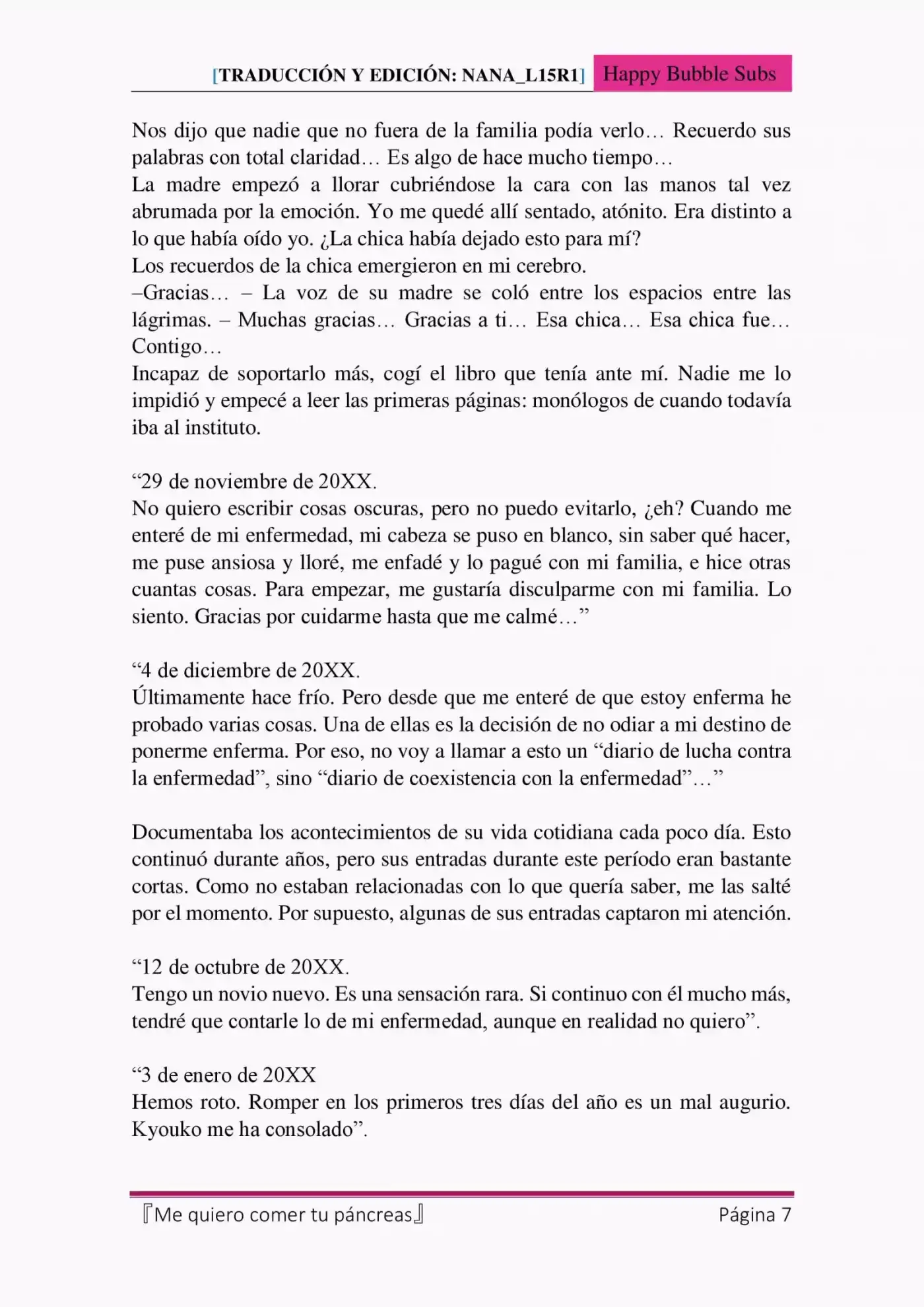 Me quiero comer tu páncreas (2015) - Capítulo 8 - Página 7 - LectorTMOo