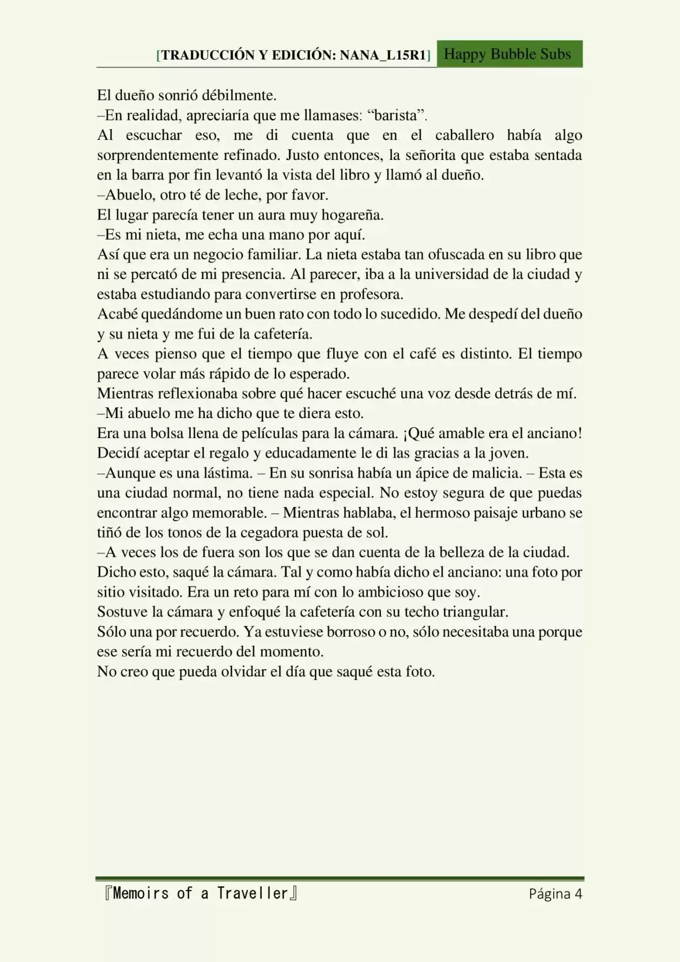 Memoirs of a Traveller (2002) - Capítulo 1 - Página 4 - LectorTMOo