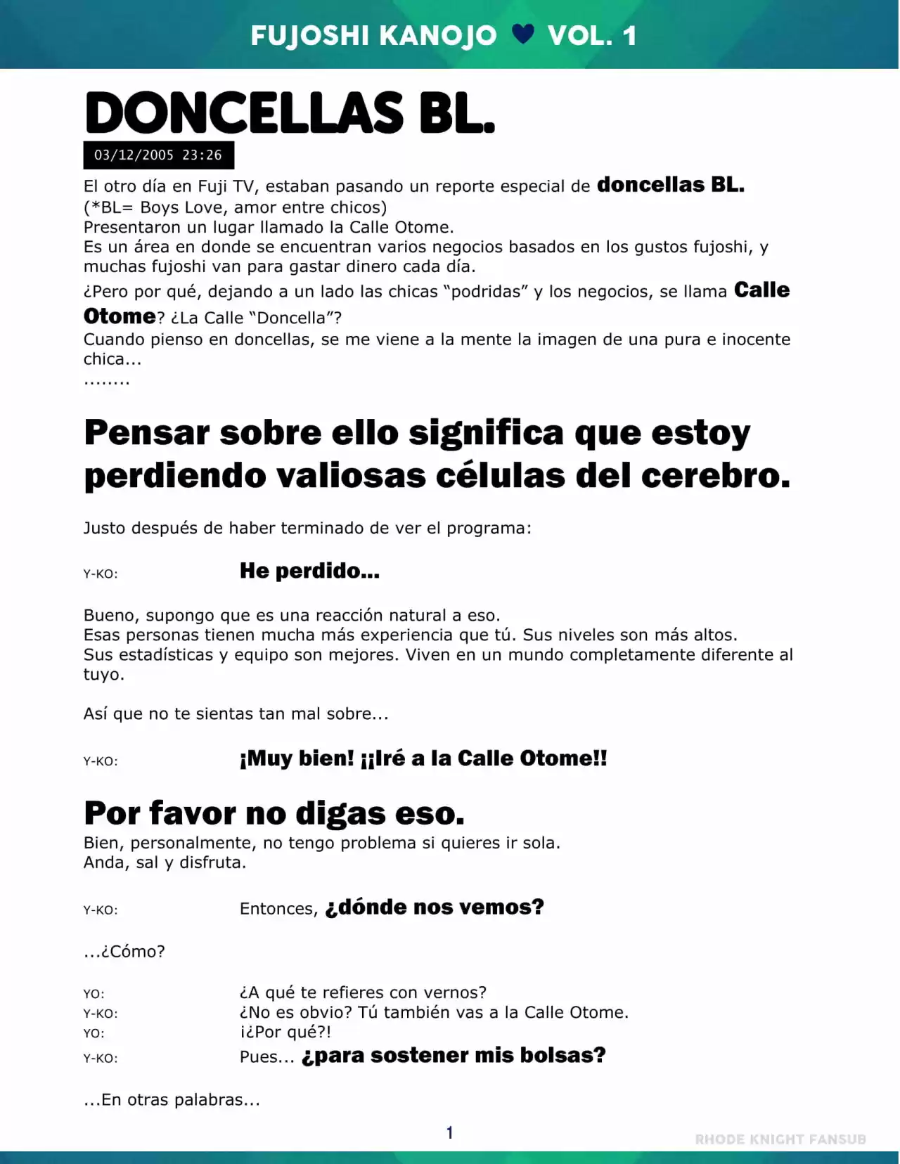 Mi Novia es una Fujoshi (2006) - Capítulo 7 - Página 1 - LectorTMOo