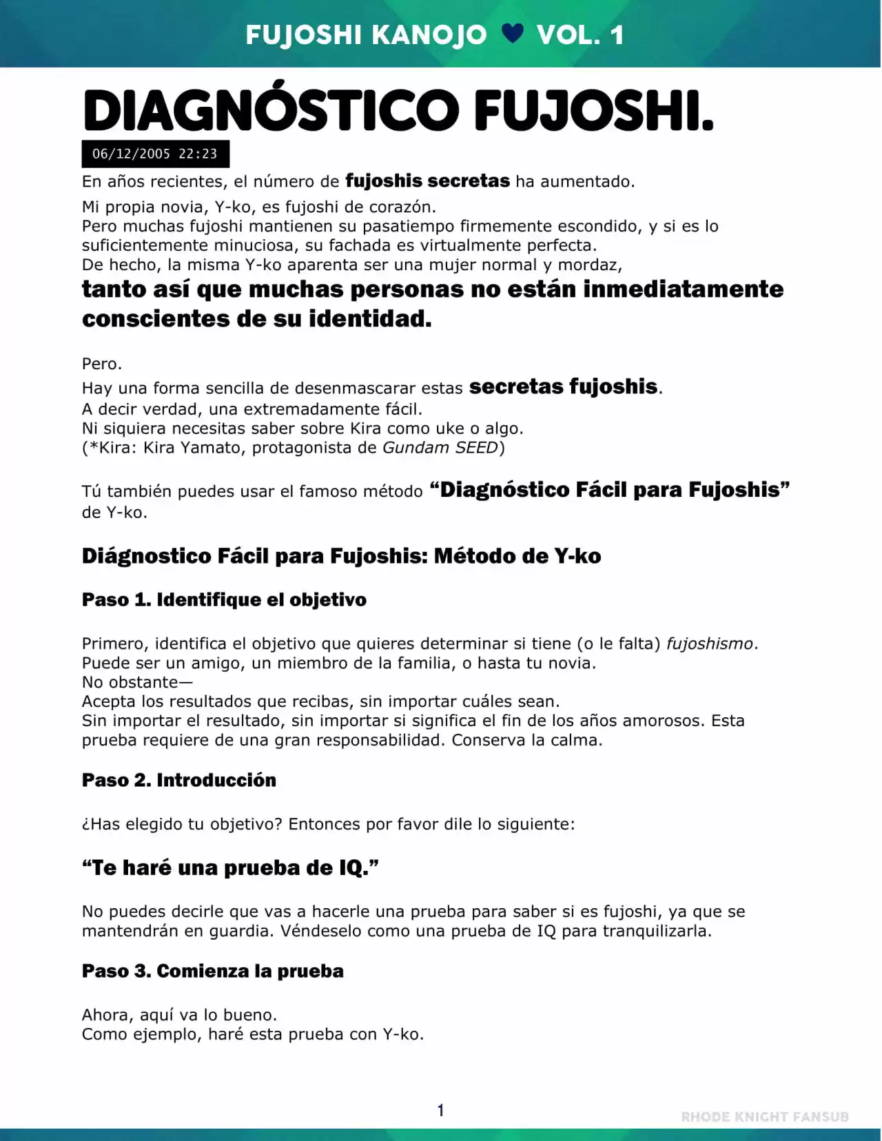 Mi Novia es una Fujoshi (2006) - Capítulo 8 - Página 1 - LectorTMOo