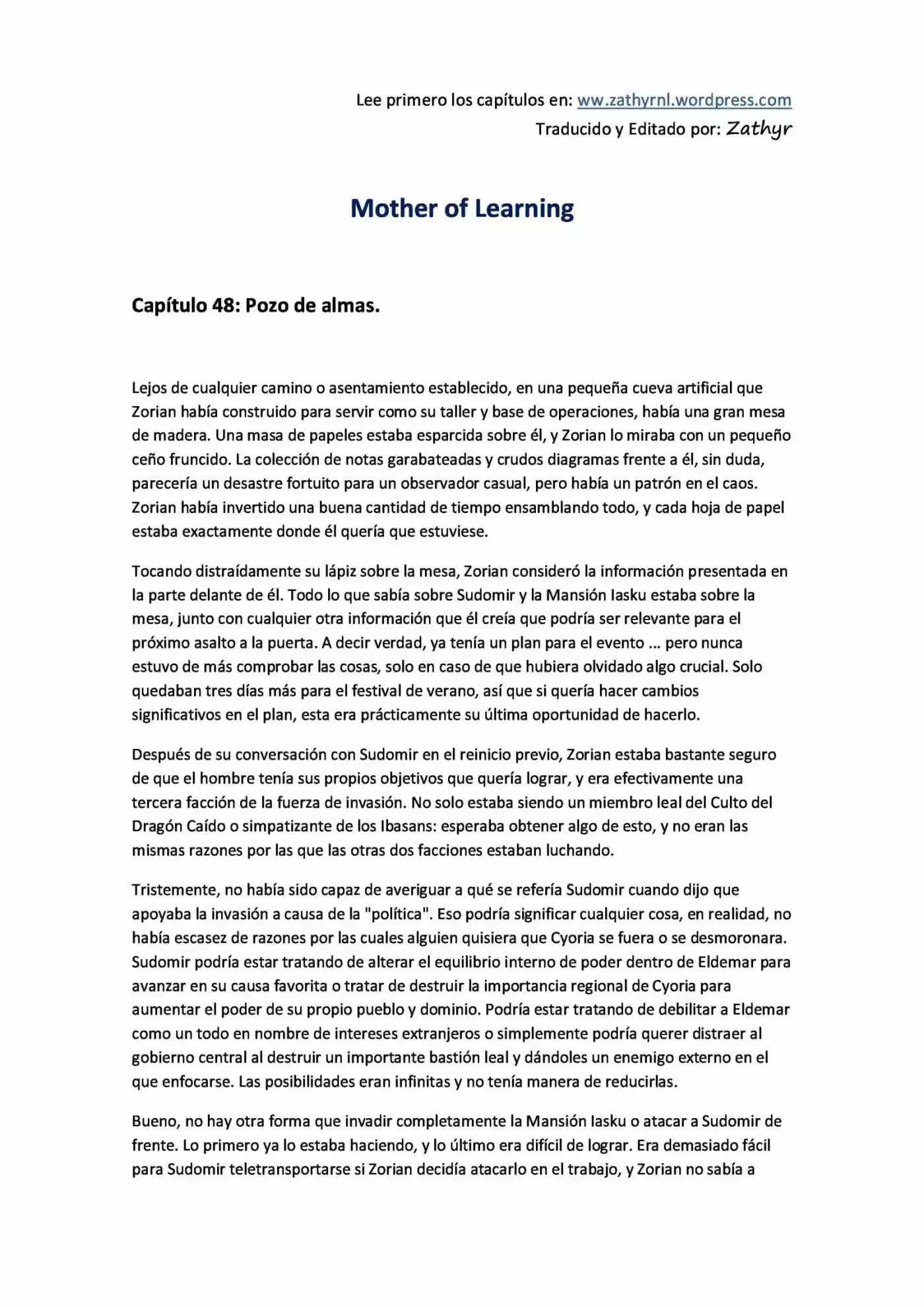 Mother of Learning (2011) - Capítulo 48 - Página 1 - LectorTMOo