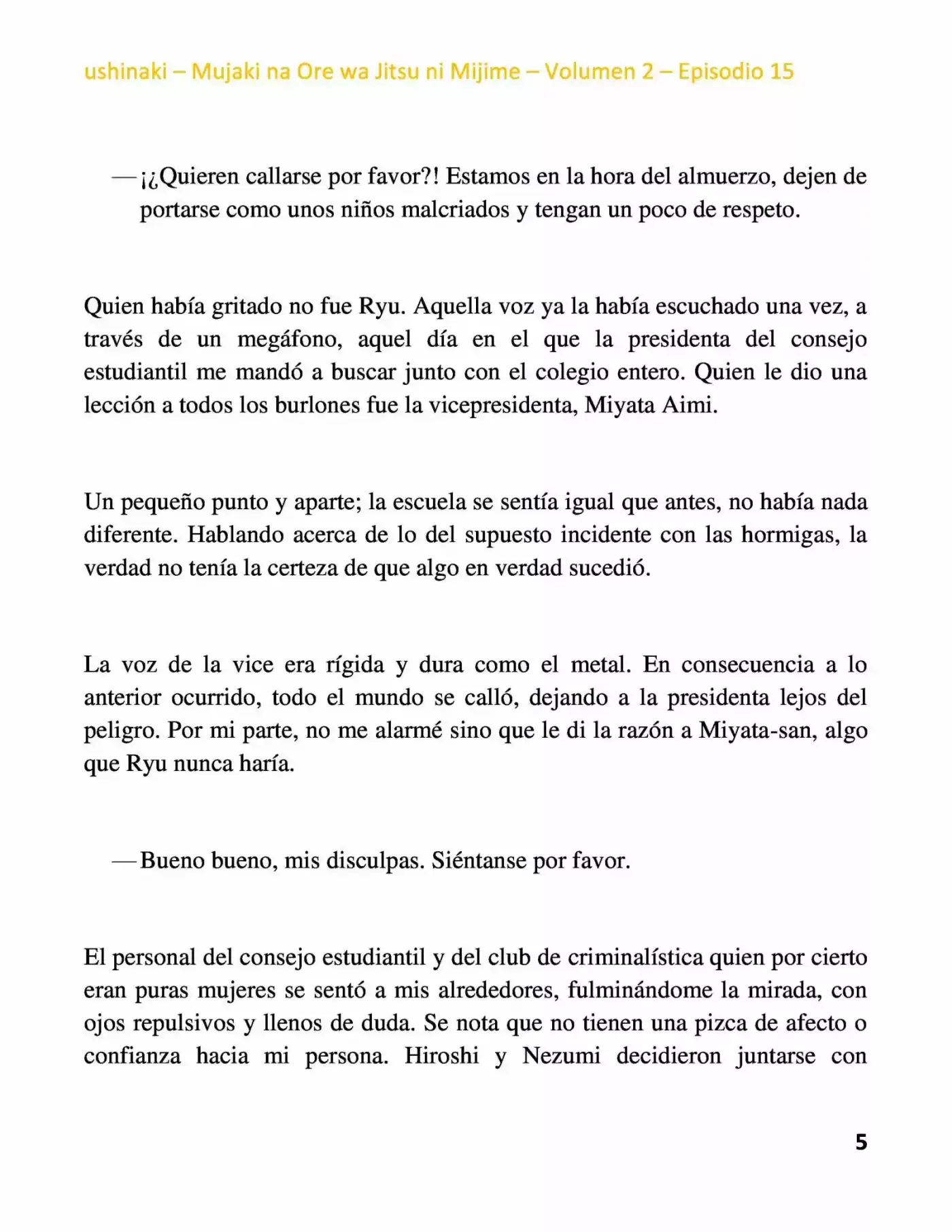 Mujaki na Ore wa Jitsu ni Mijime (2017) - Capítulo 15 - Página 5 - LectorTMOo