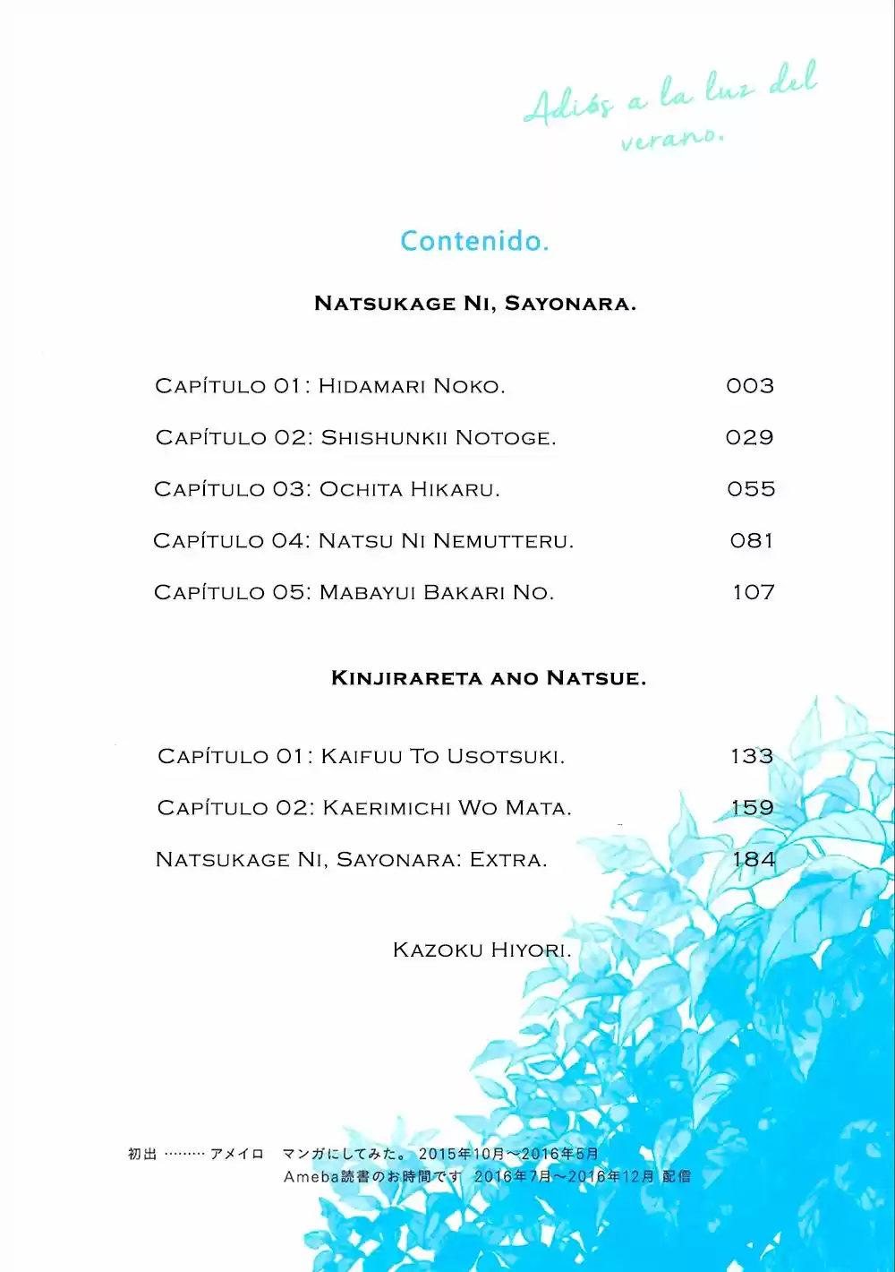 Natsukage Ni, Sayonara. (2016) - Capítulo 1 - Página 8 - LectorTMOo