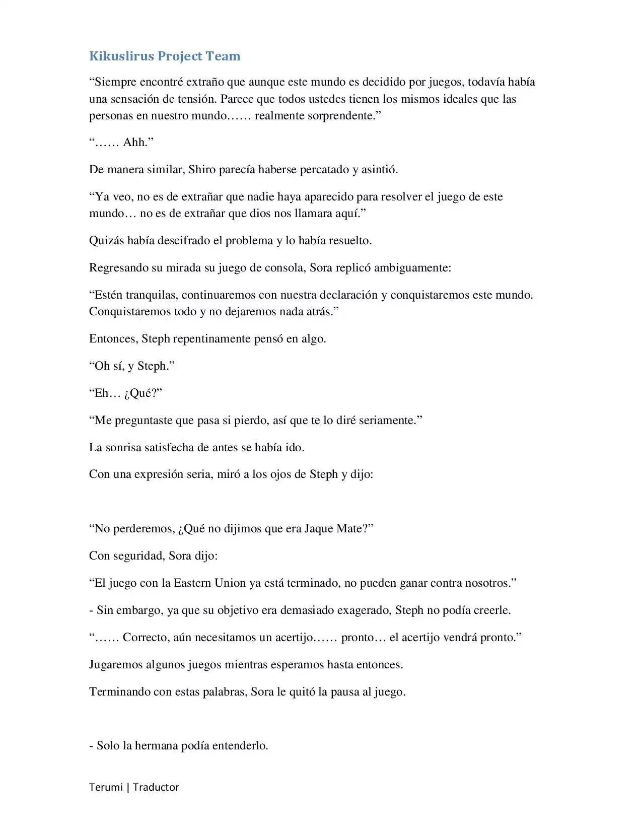 No Game No Life (Novela) (2012) - Capítulo 10 - Página 33 - LectorTMOo