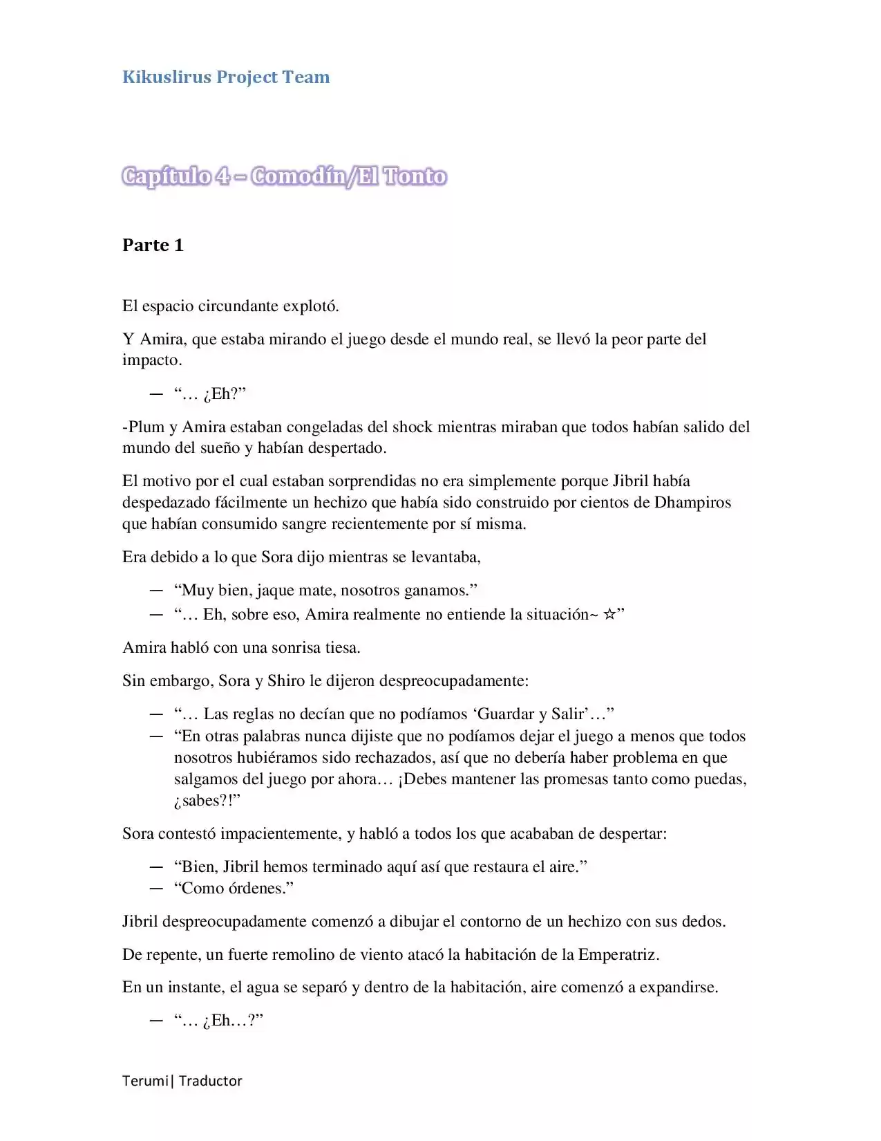 No Game No Life (Novela) (2012) - Capítulo 22 - Página 1 - LectorTMOo