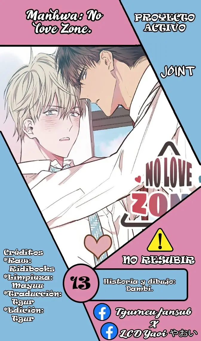 NO LOVE ZONE - Capítulo 13 - Página 1 - LectorTMOo