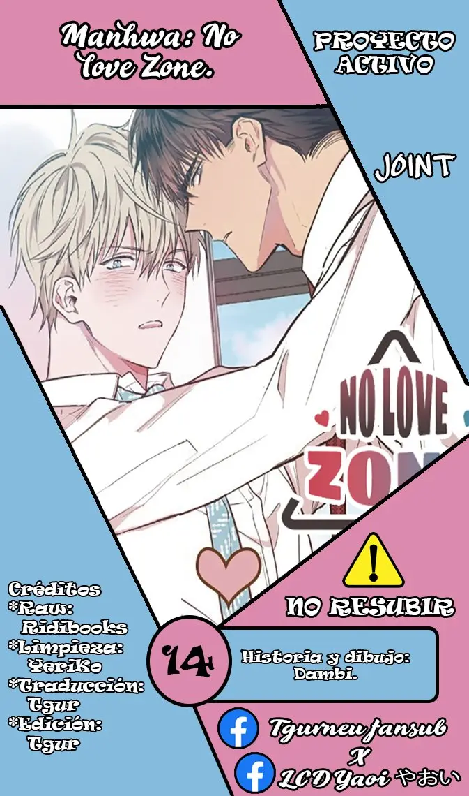 NO LOVE ZONE - Capítulo 14 - Página 1 - LectorTMOo