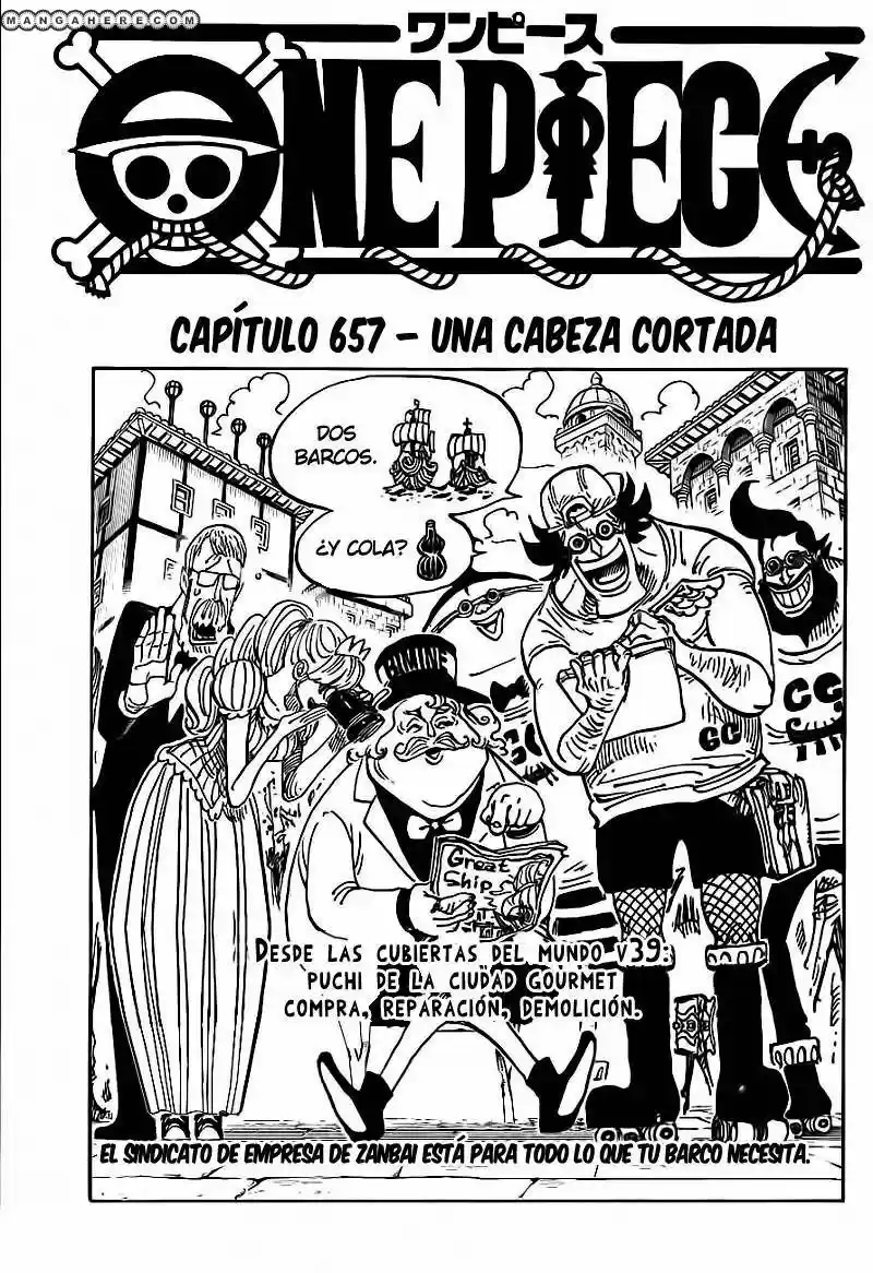 One Piece (1997) - Capítulo 657 - Página 1 - LectorTMOo